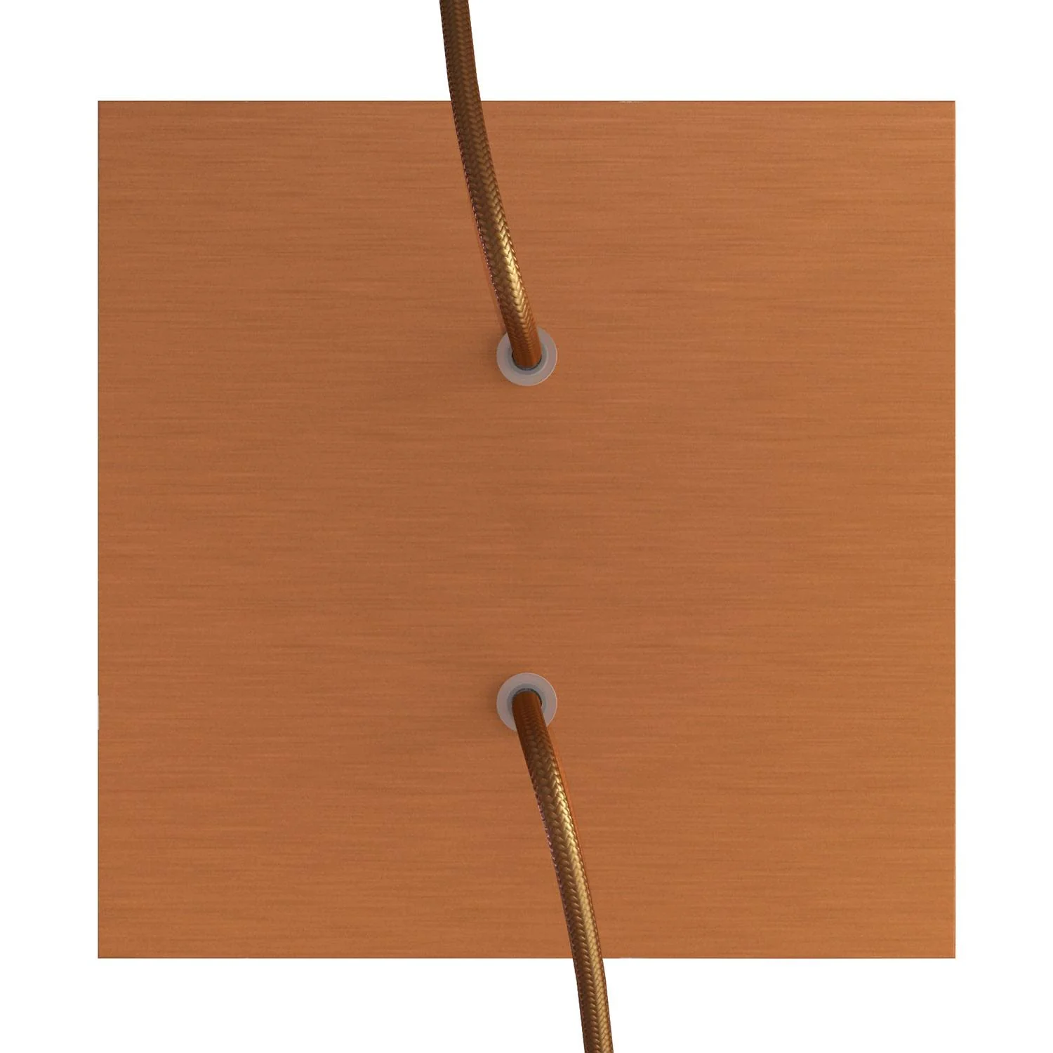Pavillon Rose-One carré, 200 mm avec 2 trous et 4 trous latéraux - Dibond Cuivre satiné - Image 2