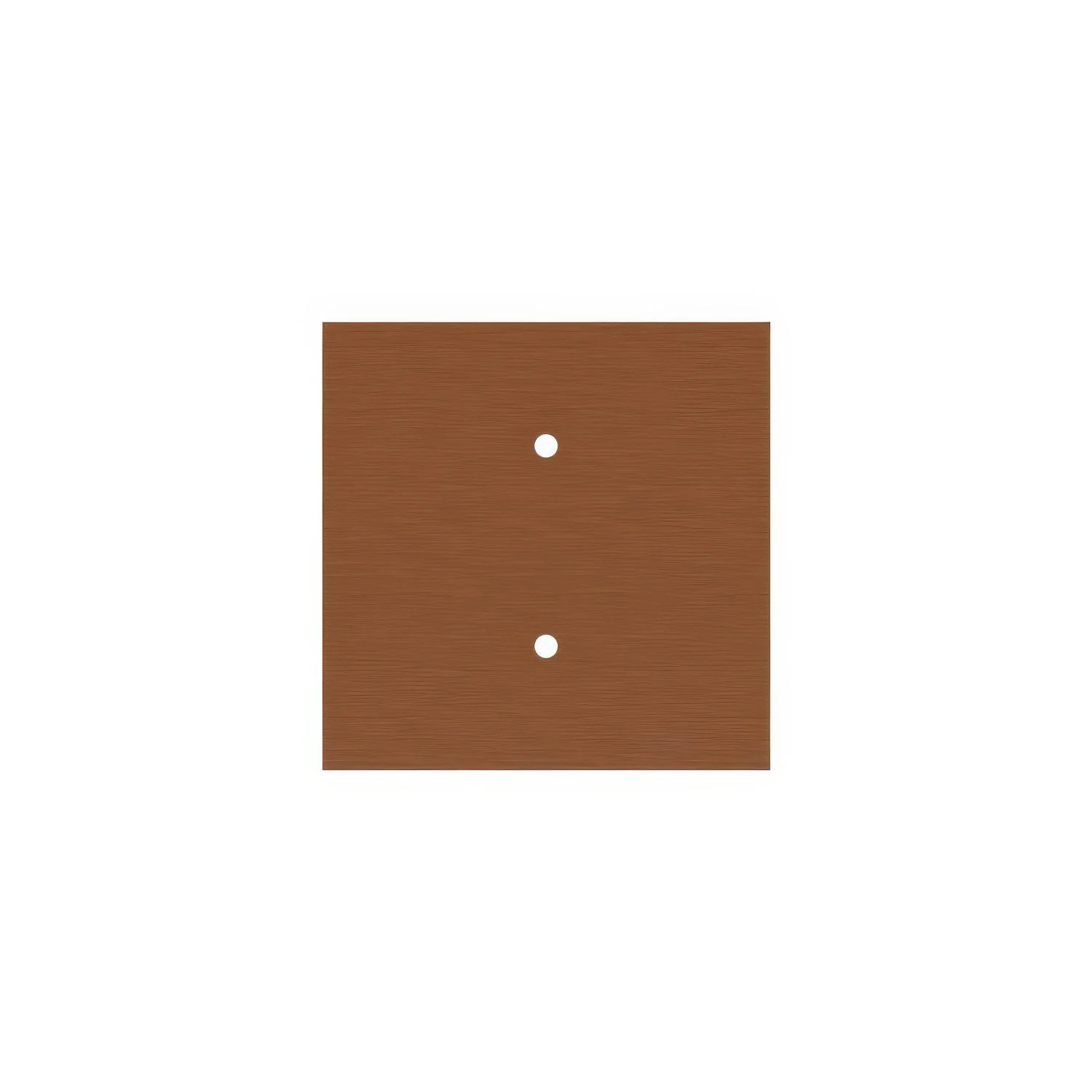 Pavillon Rose-One carré, 200 mm avec 2 trous et 4 trous latéraux - Dibond Cuivre satiné - Image 3
