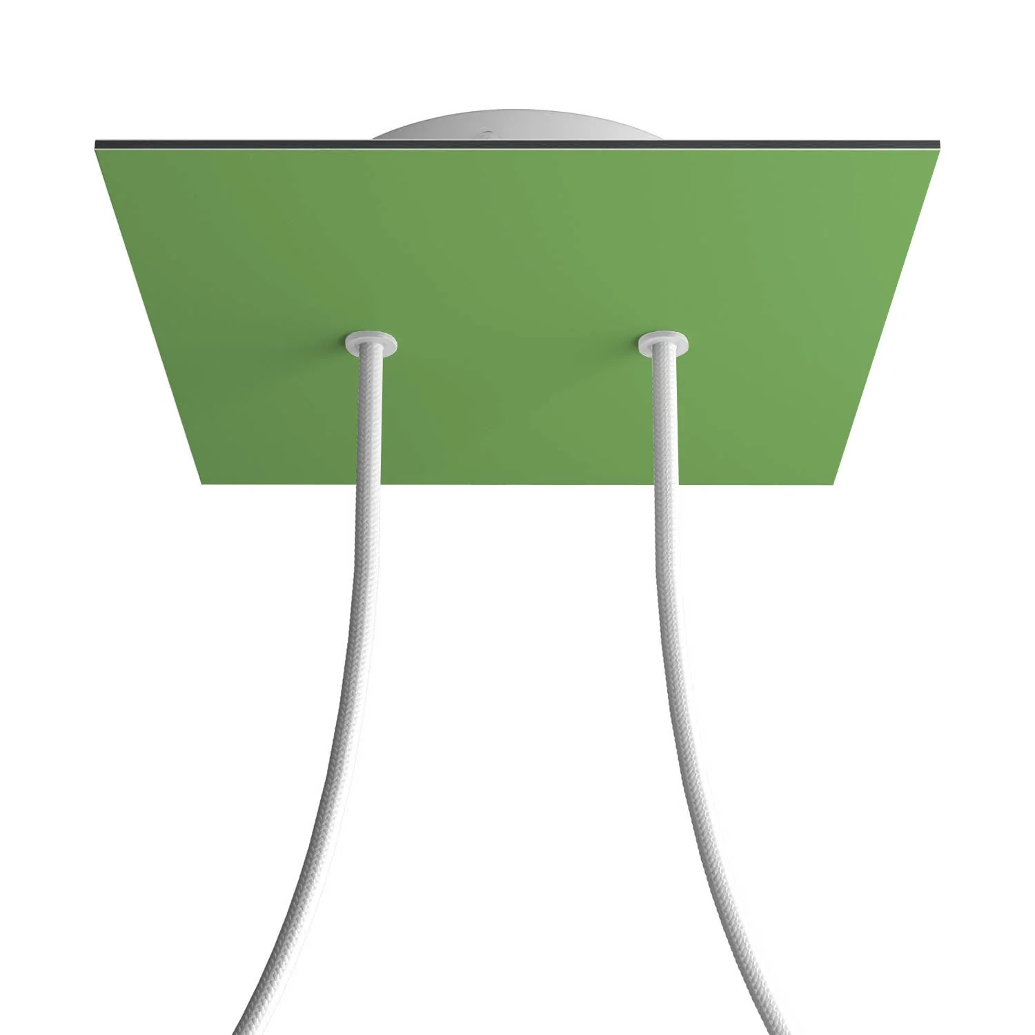 Pavillon Rose-One carré, 200 mm avec 2 trous et 4 trous latéraux - Vert prairie