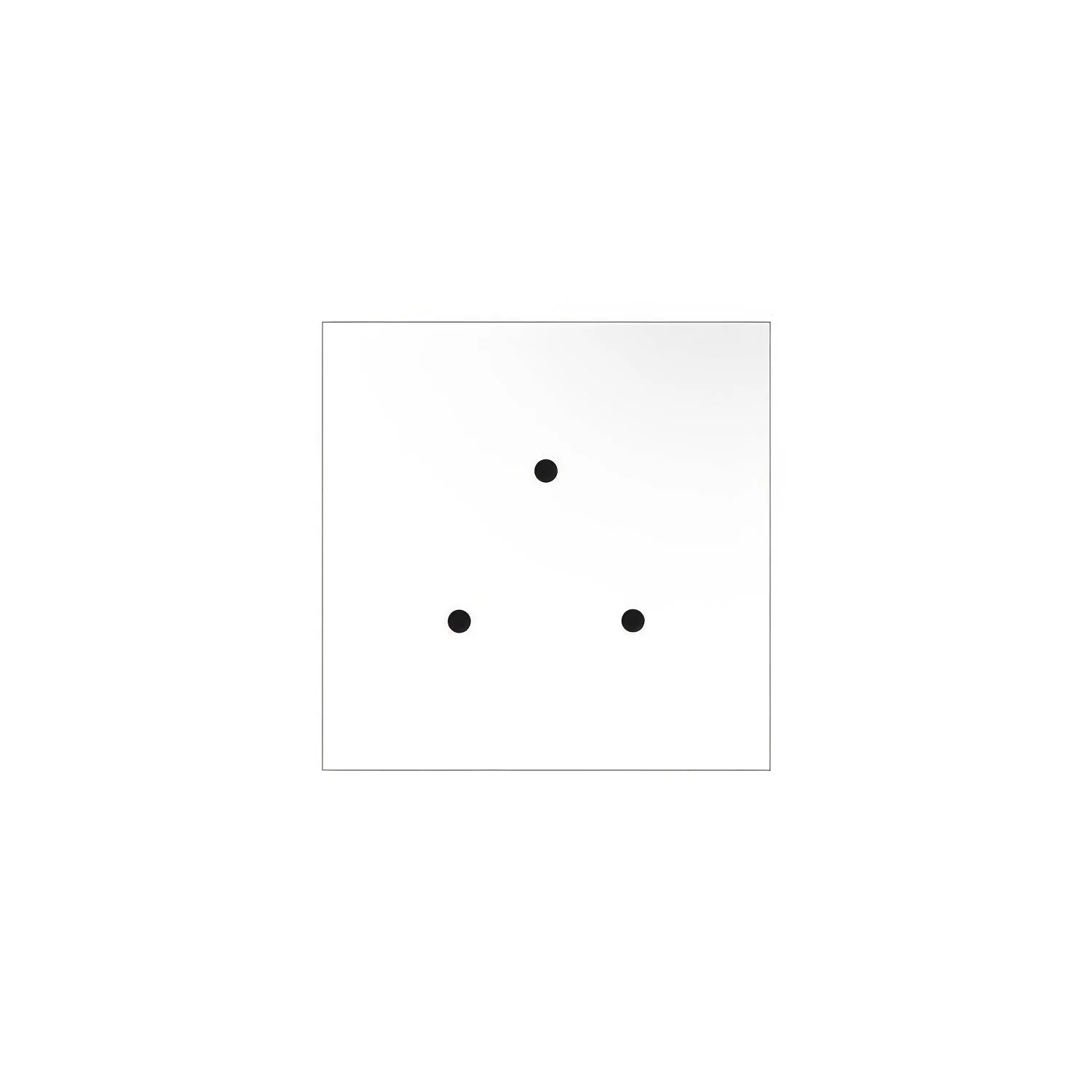 Pavillon Rose-One carré, 200 mm avec 3 trous et 4 trous latéraux - Blanc mat - Image 3