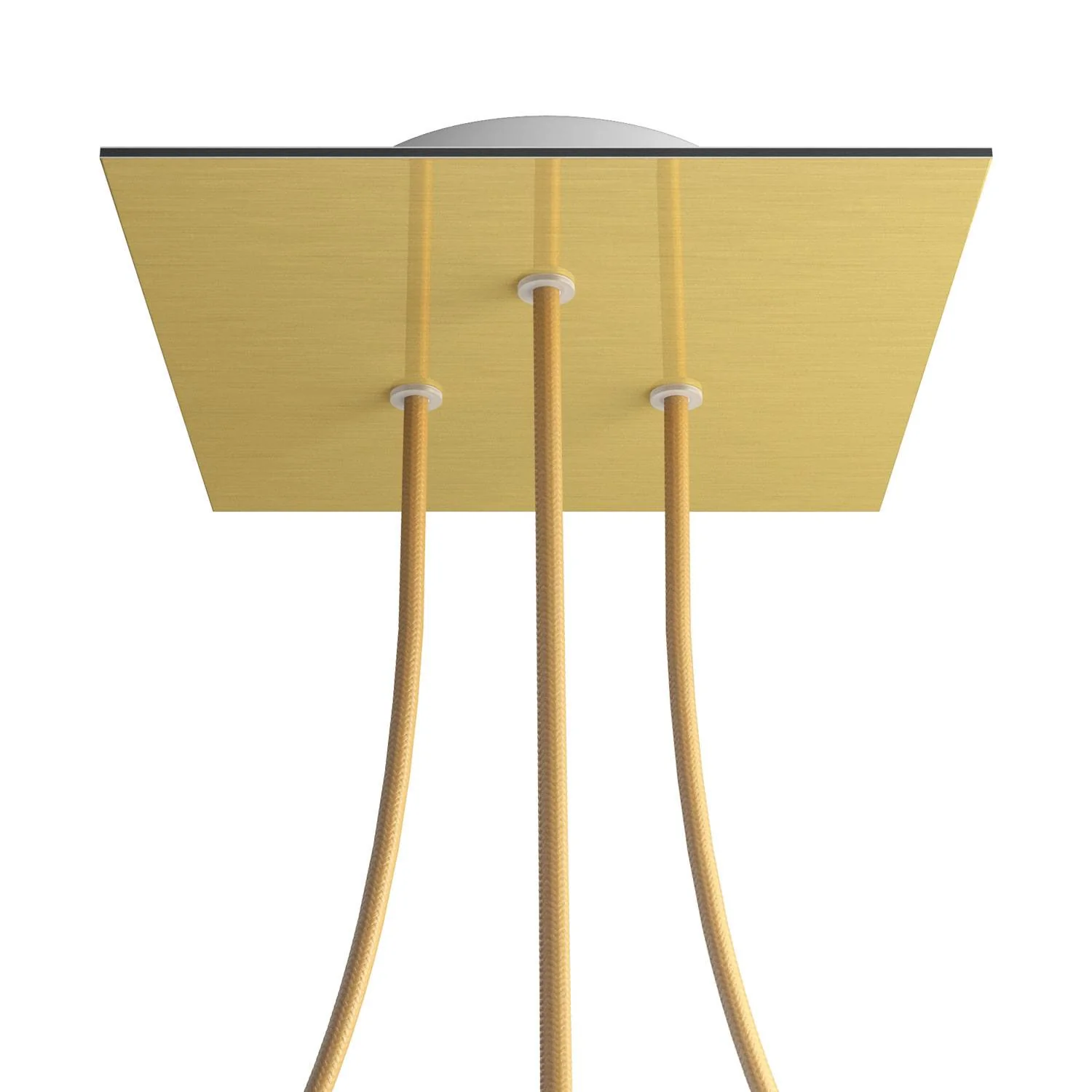 Pavillon Rose-One carré, 200 mm avec 3 trous et 4 trous latéraux - Dibond Laiton satiné