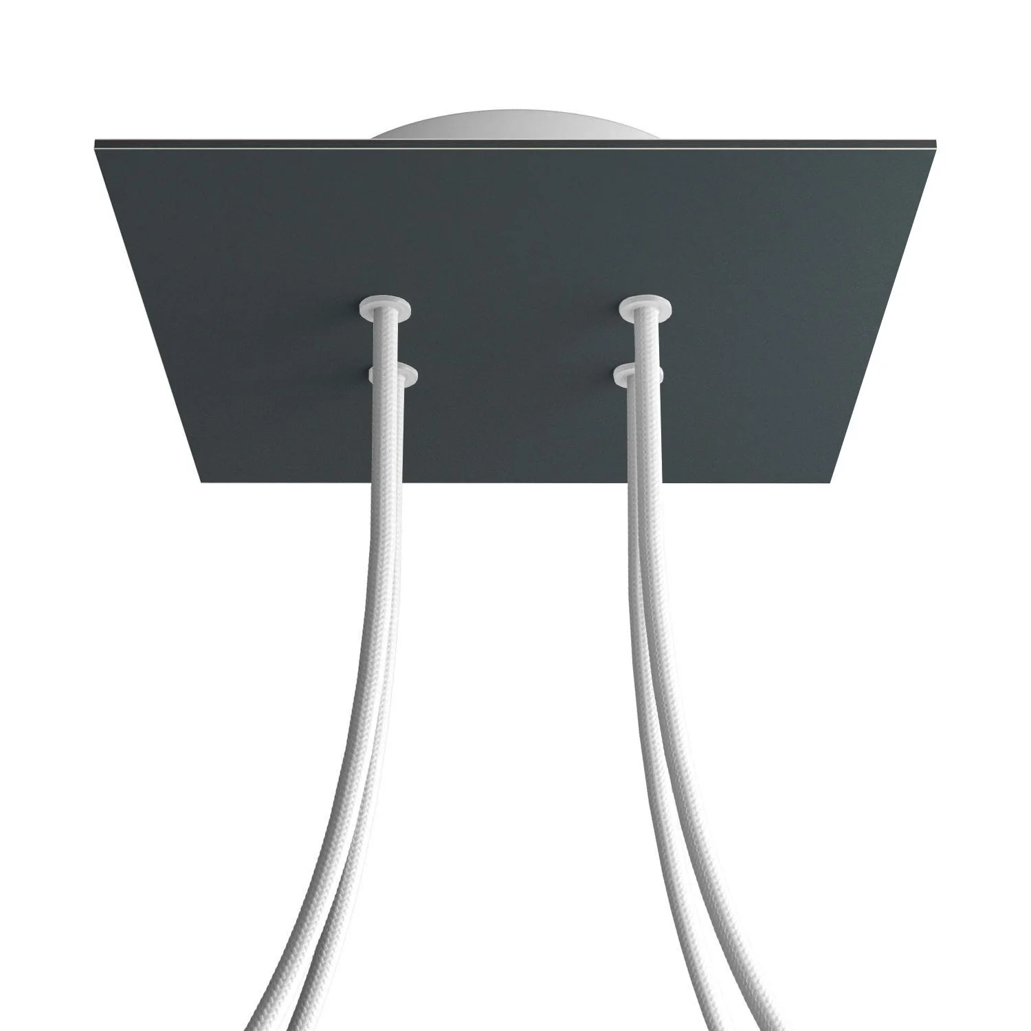 Pavillon Rose-One carré, 200 mm avec 4 trous et 4 trous latéraux - Anthracite