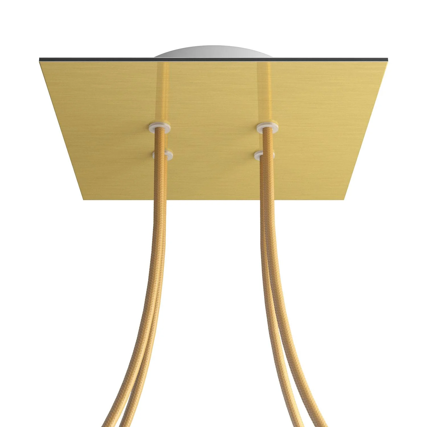 Pavillon Rose-One carré, 200 mm avec 4 trous et 4 trous latéraux - Dibond Laiton satiné