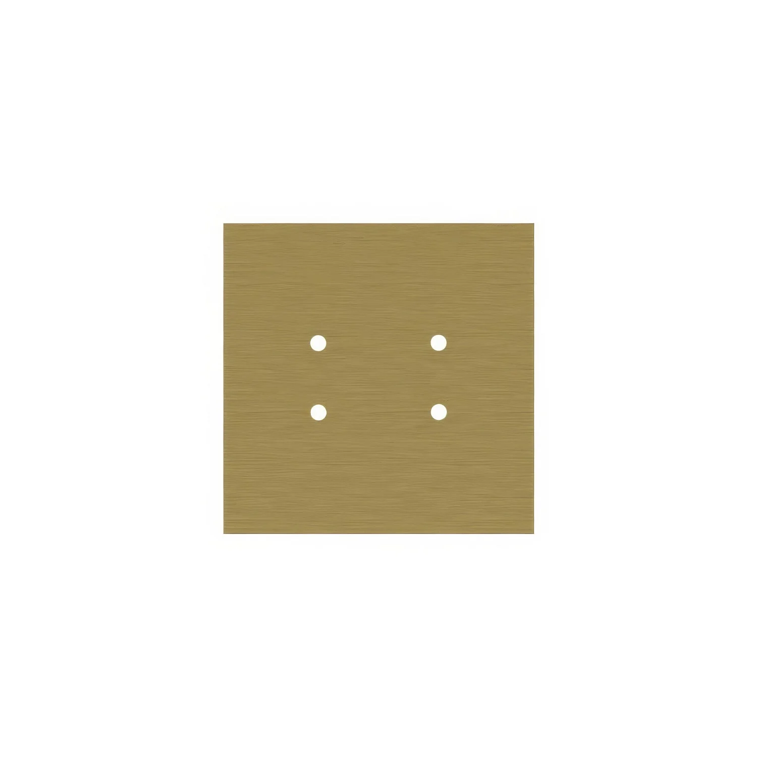 Pavillon Rose-One carré, 200 mm avec 4 trous et 4 trous latéraux - Dibond Laiton satiné - Image 3