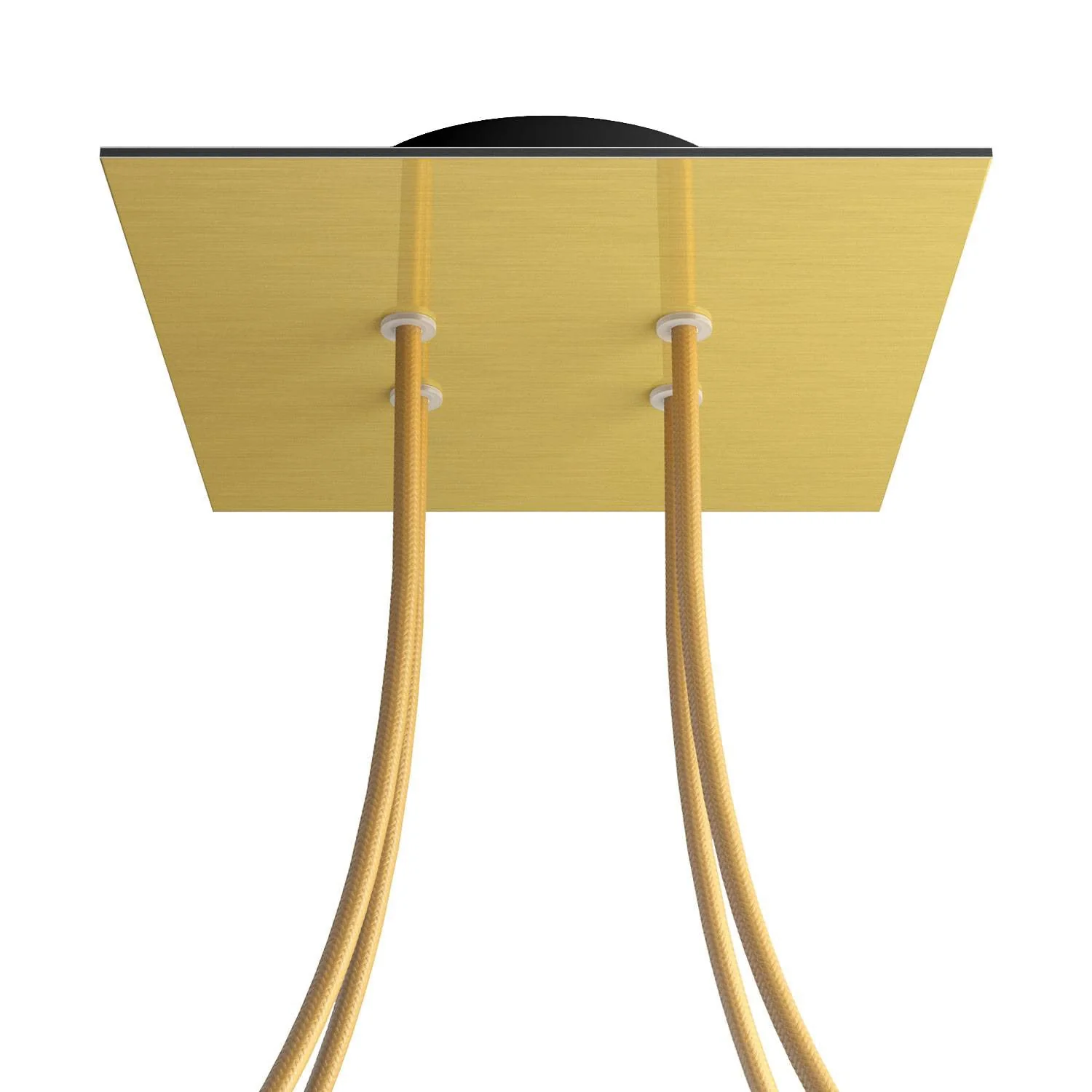 Pavillon Rose-One carré, 200 mm avec 4 trous et 4 trous latéraux - Dibond Laiton satiné - Image 8