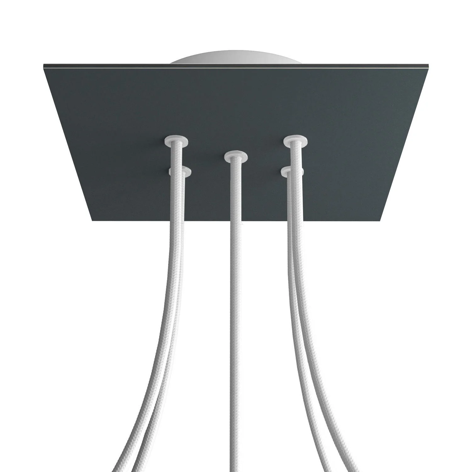 Pavillon Rose-One carré, 200 mm avec 5 trous et 4 trous latéraux - Anthracite