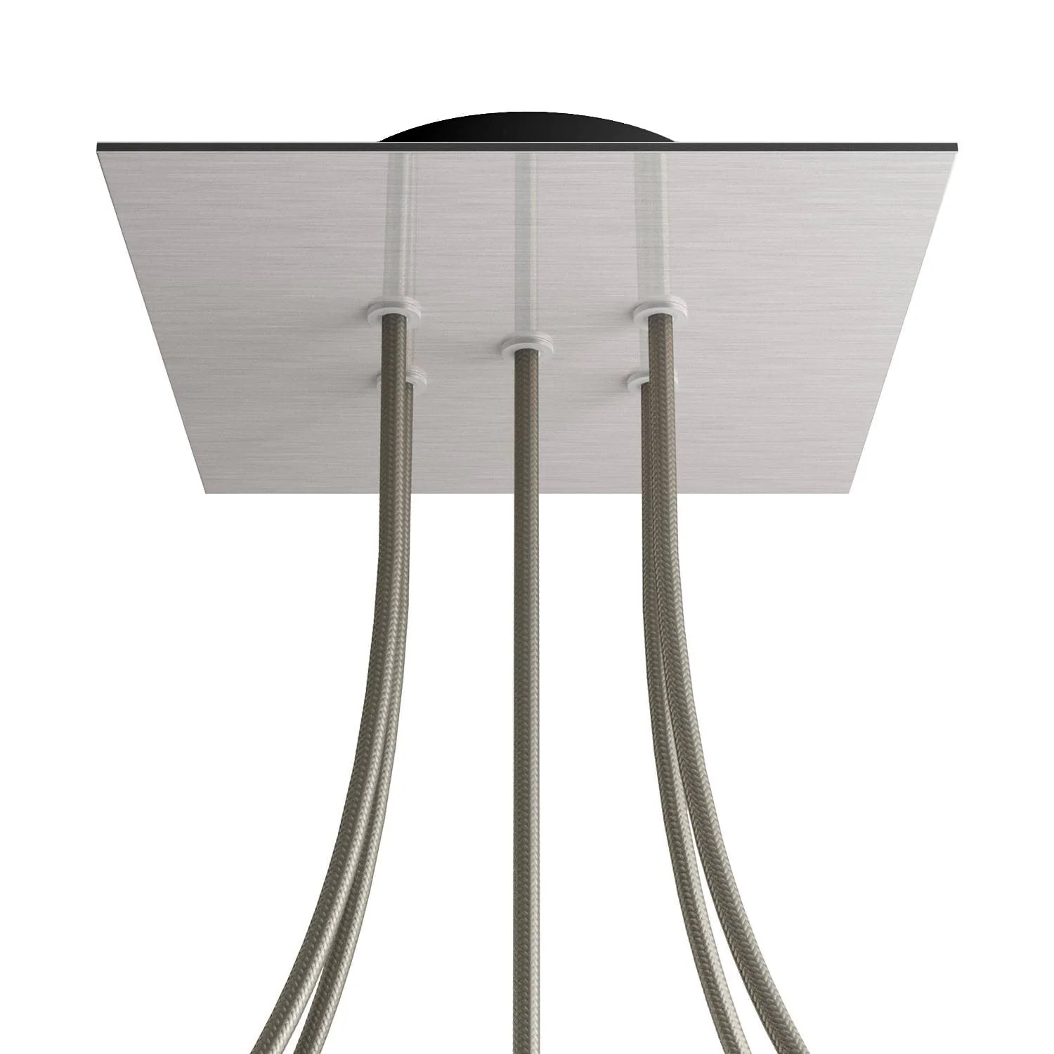 Pavillon Rose-One carré, 200 mm avec 5 trous et 4 trous latéraux - Dibond acier satiné - Image 8