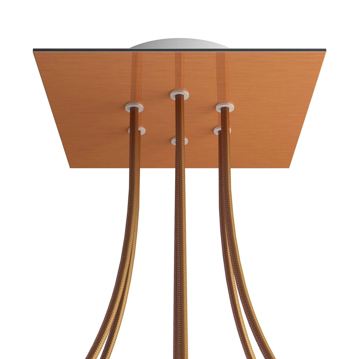 Pavillon Rose-One carré, 200 mm avec 6 trous et 4 trous latéraux - Dibond Cuivre satiné