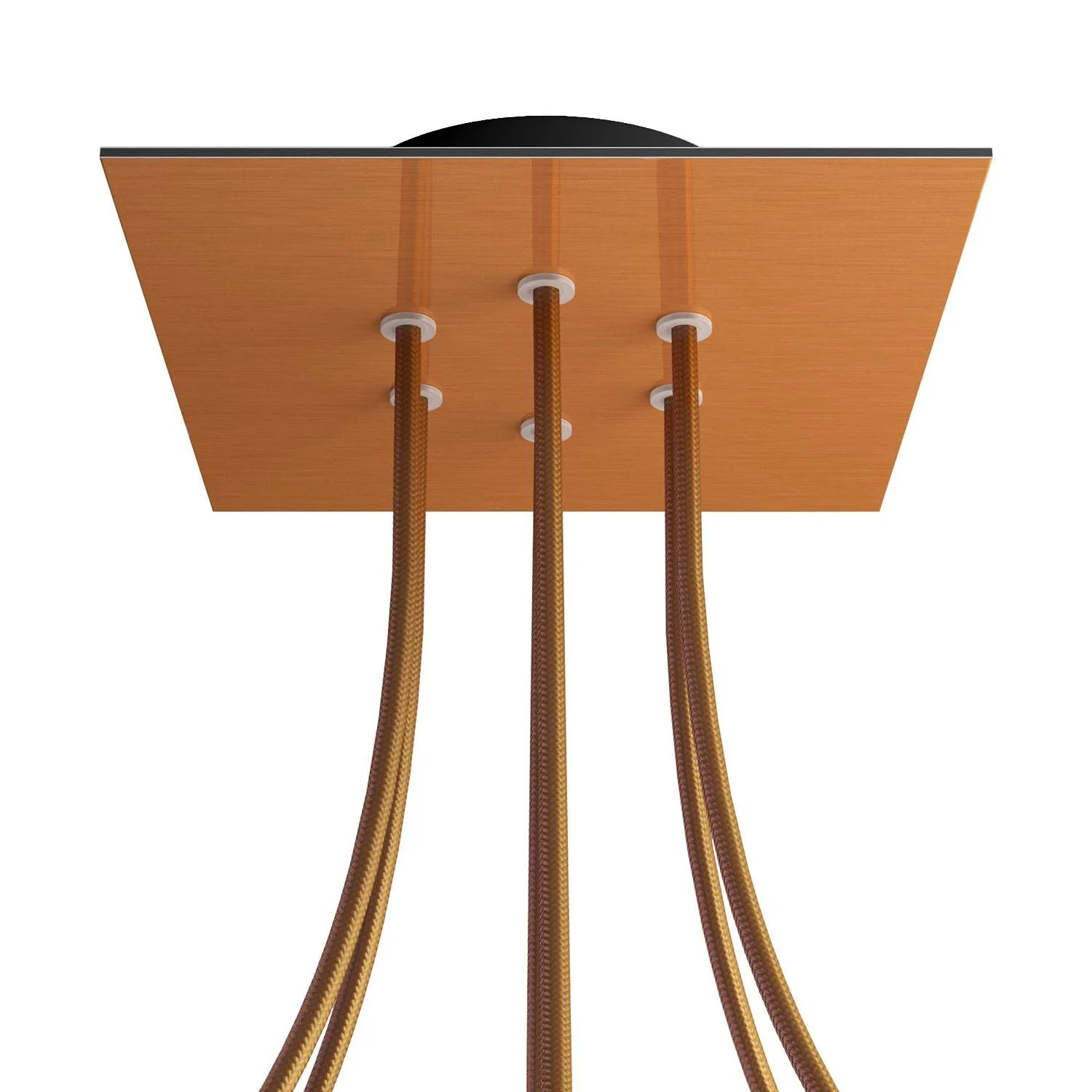 Pavillon Rose-One carré, 200 mm avec 6 trous et 4 trous latéraux - Dibond Cuivre satiné - Image 8