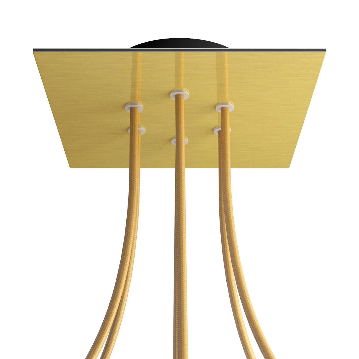 Pavillon Rose-One carré, 200 mm avec 6 trous et 4 trous latéraux - Dibond Laiton satiné - Image 8