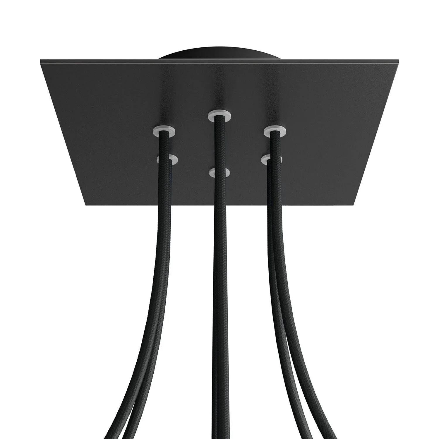 Pavillon Rose-One carré, 200 mm avec 6 trous et 4 trous latéraux - Noir mat - Image 8