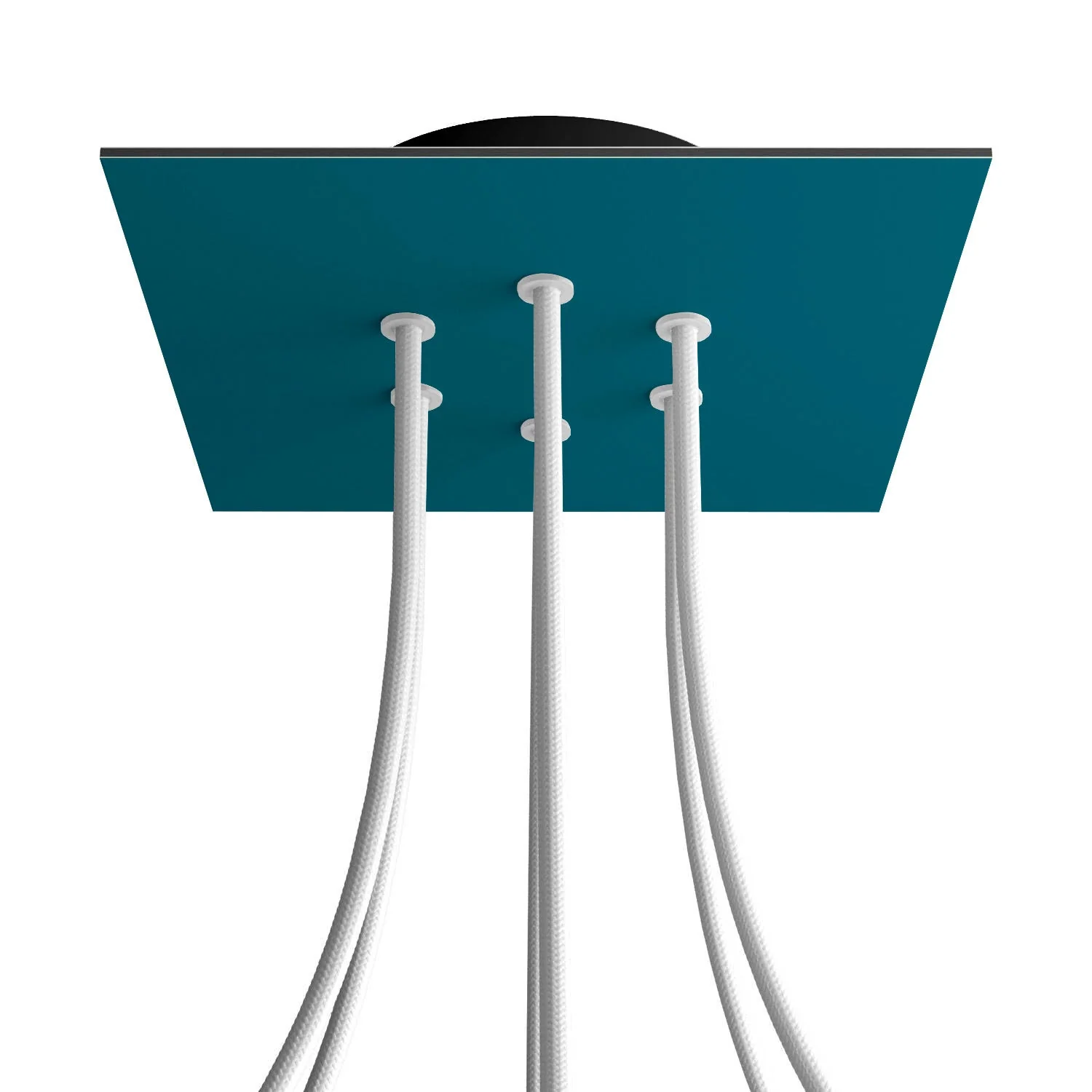 Pavillon Rose-One carré, 200 mm avec 6 trous et 4 trous latéraux - Pétrole - Image 8