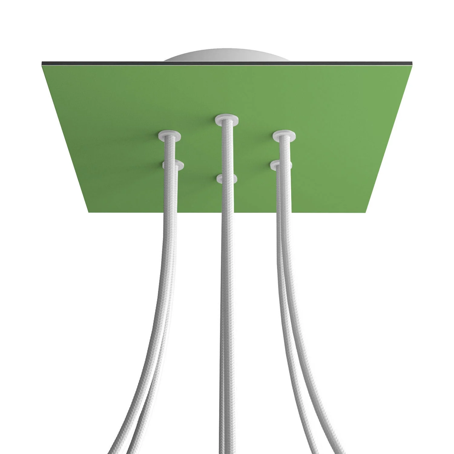 Pavillon Rose-One carré, 200 mm avec 6 trous et 4 trous latéraux - Vert prairie