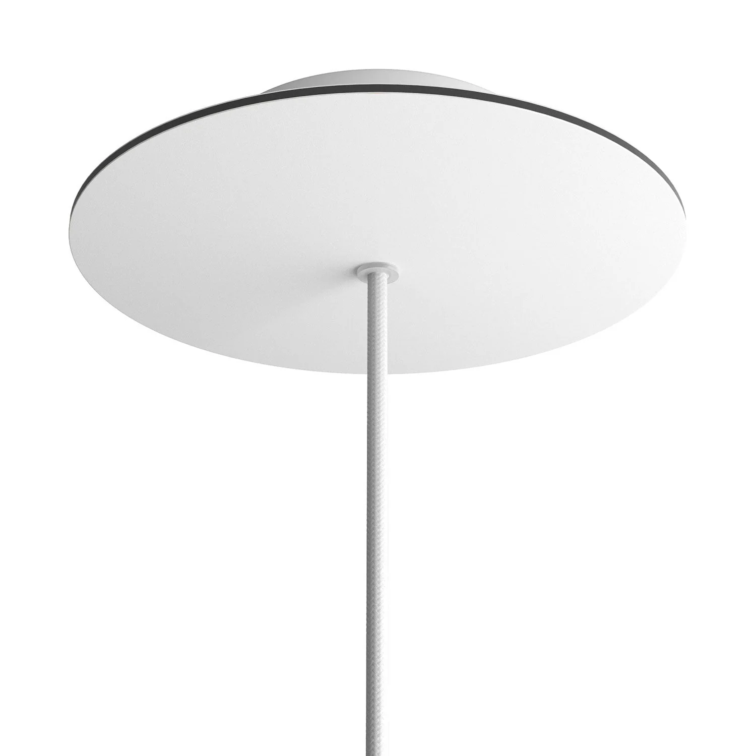 Pavillon Rose-One rond, diamètre 200 mm avec 1 trou et 4 trous latéraux - Blanc mat