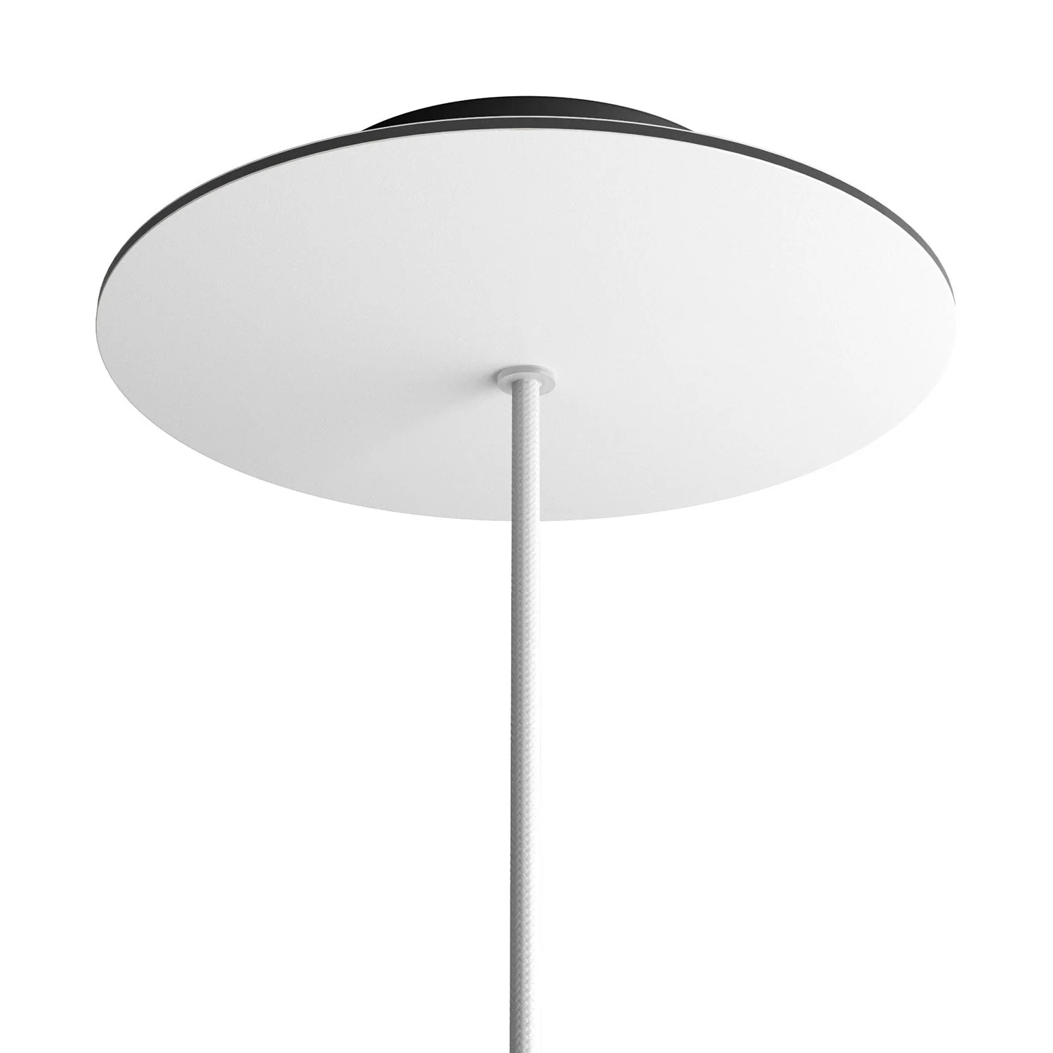 Pavillon Rose-One rond, diamètre 200 mm avec 1 trou et 4 trous latéraux - Blanc mat - Image 8