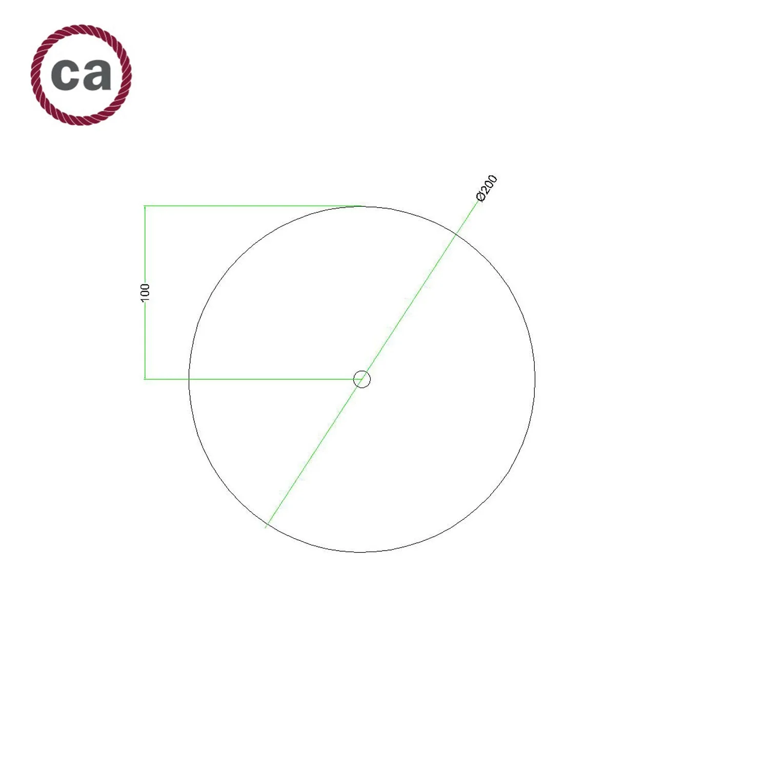 Pavillon Rose-One rond, diamètre 200 mm avec 1 trou et 4 trous latéraux - Bois - Image 7