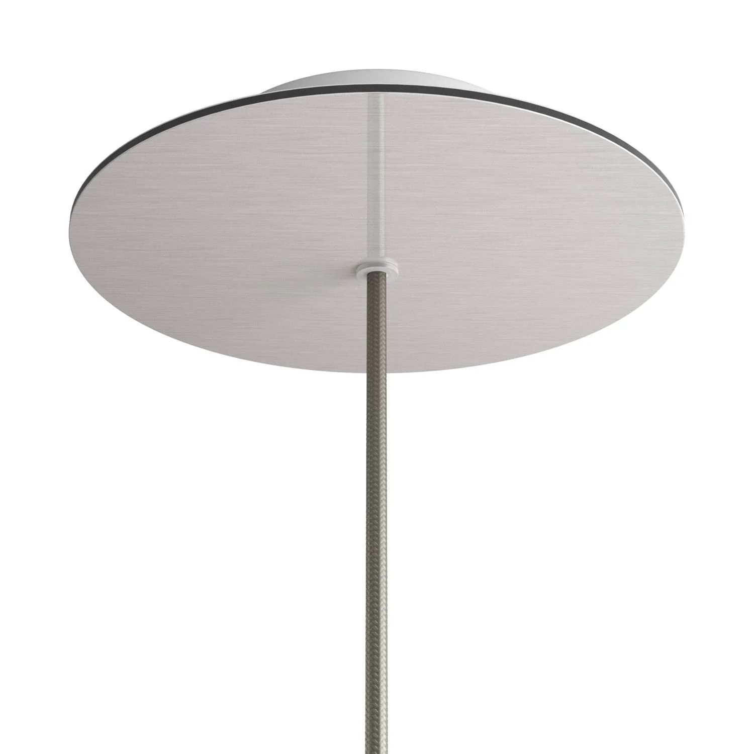 Pavillon Rose-One rond, diamètre 200 mm avec 1 trou et 4 trous latéraux - Dibond acier satiné