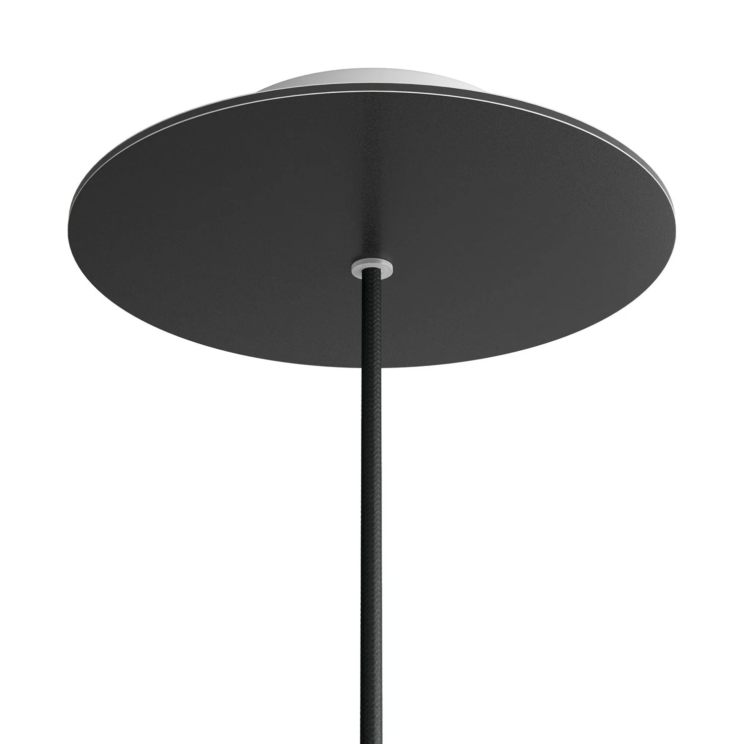 Pavillon Rose-One rond, diamètre 200 mm avec 1 trou et 4 trous latéraux - Noir mat