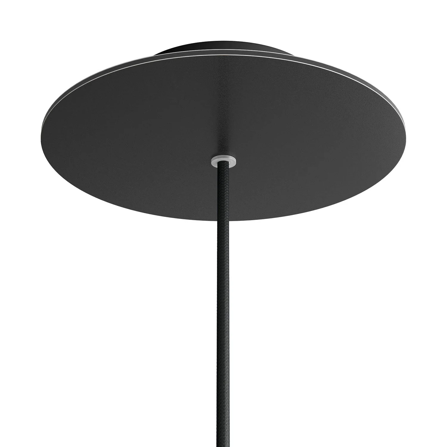 Pavillon Rose-One rond, diamètre 200 mm avec 1 trou et 4 trous latéraux - Noir mat - Image 8