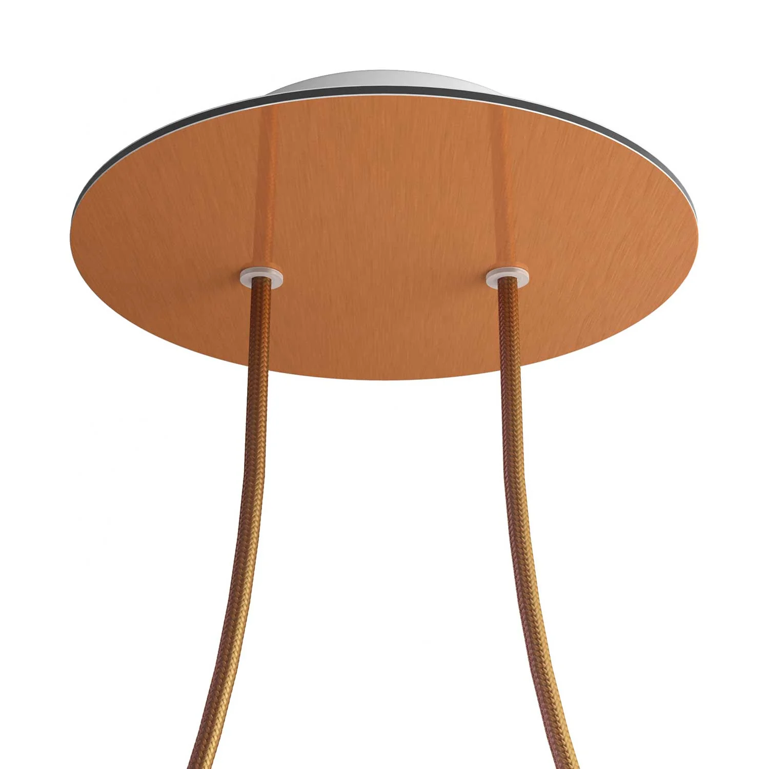 Pavillon Rose-One rond, diamètre 200 mm avec 2 trous et 4 trous latéraux - Dibond Cuivre satiné