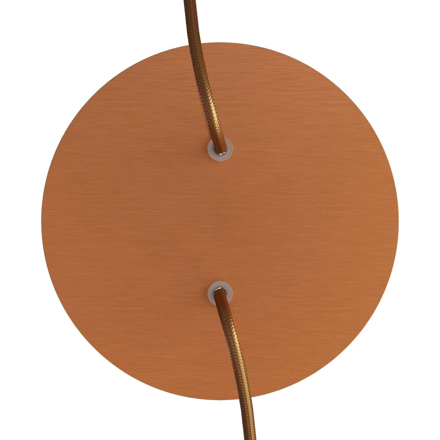 Pavillon Rose-One rond, diamètre 200 mm avec 2 trous et 4 trous latéraux - Dibond Cuivre satiné - Image 2