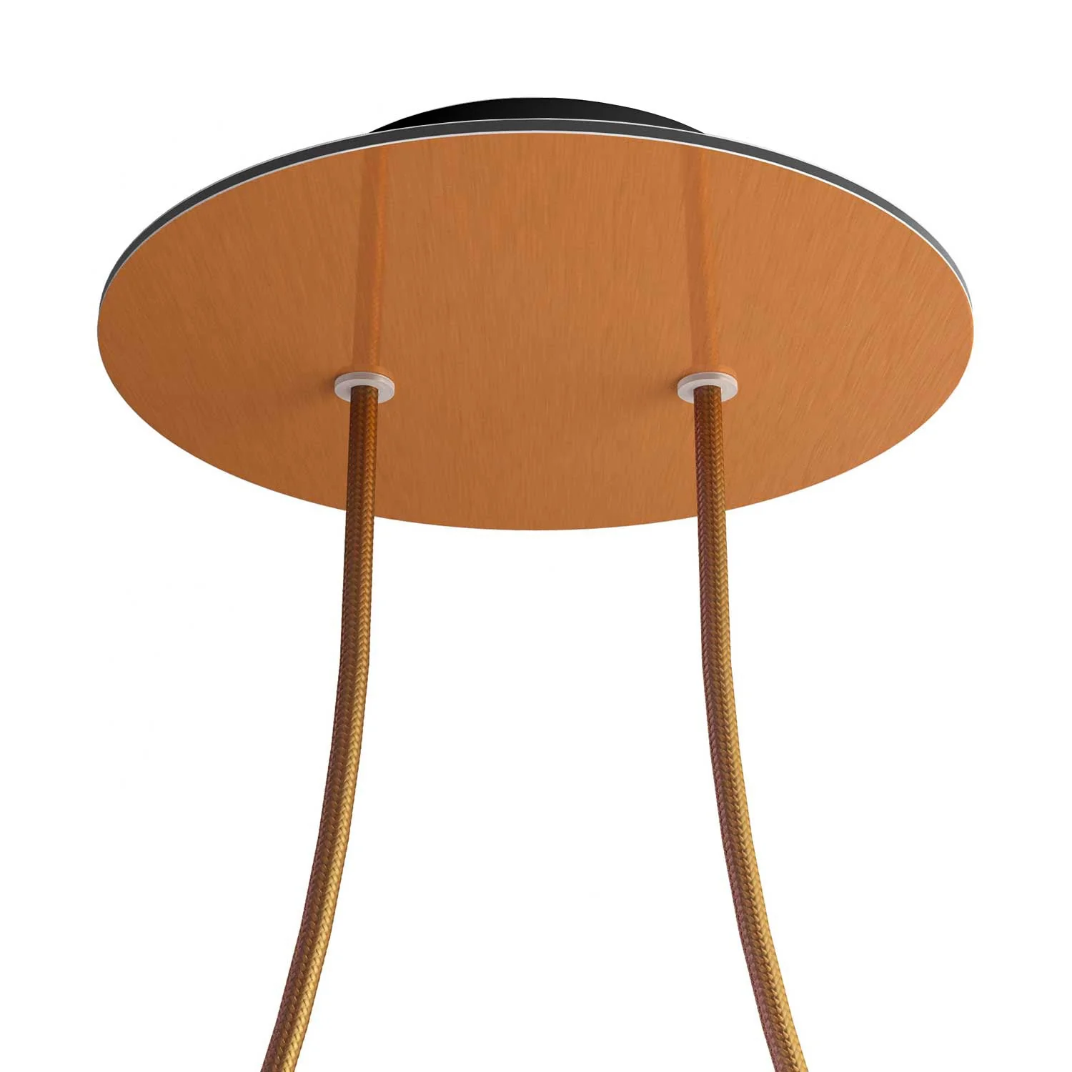 Pavillon Rose-One rond, diamètre 200 mm avec 2 trous et 4 trous latéraux - Dibond Cuivre satiné - Image 8