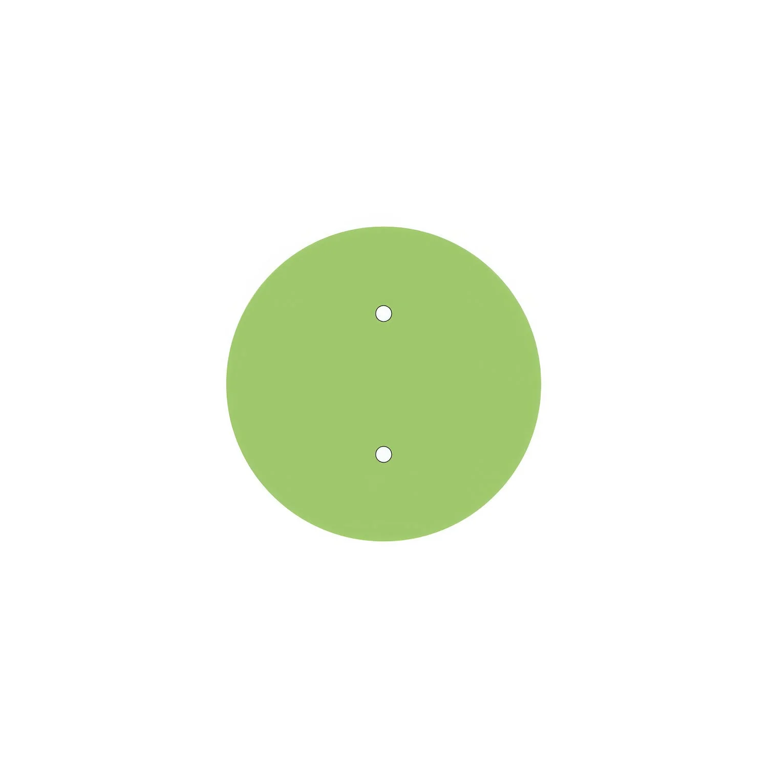 Pavillon Rose-One rond, diamètre 200 mm avec 2 trous et 4 trous latéraux - Vert prairie - Image 3