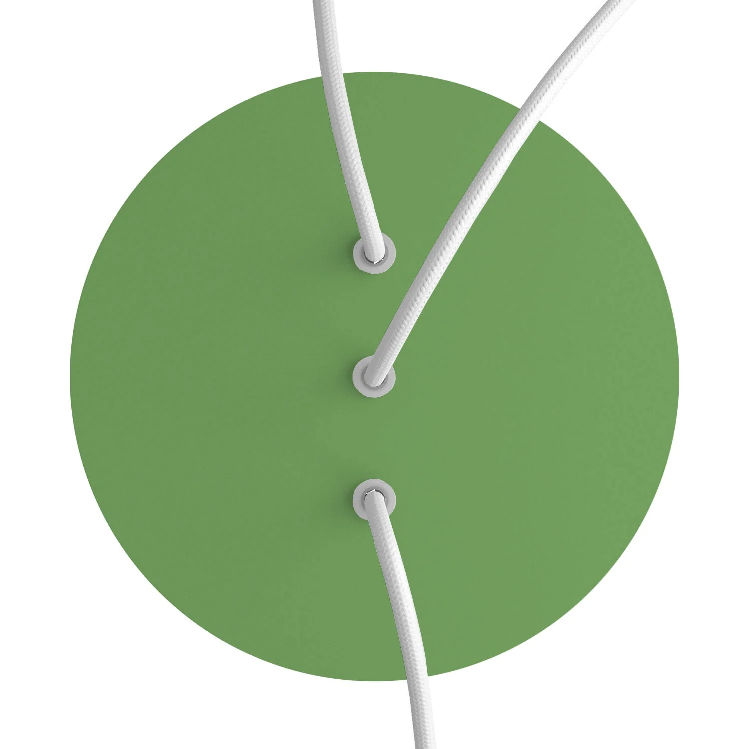 Pavillon Rose-One rond, diamètre 200 mm avec 3 trous alignés et 4 trous latéraux - Vert prairie - Image 2