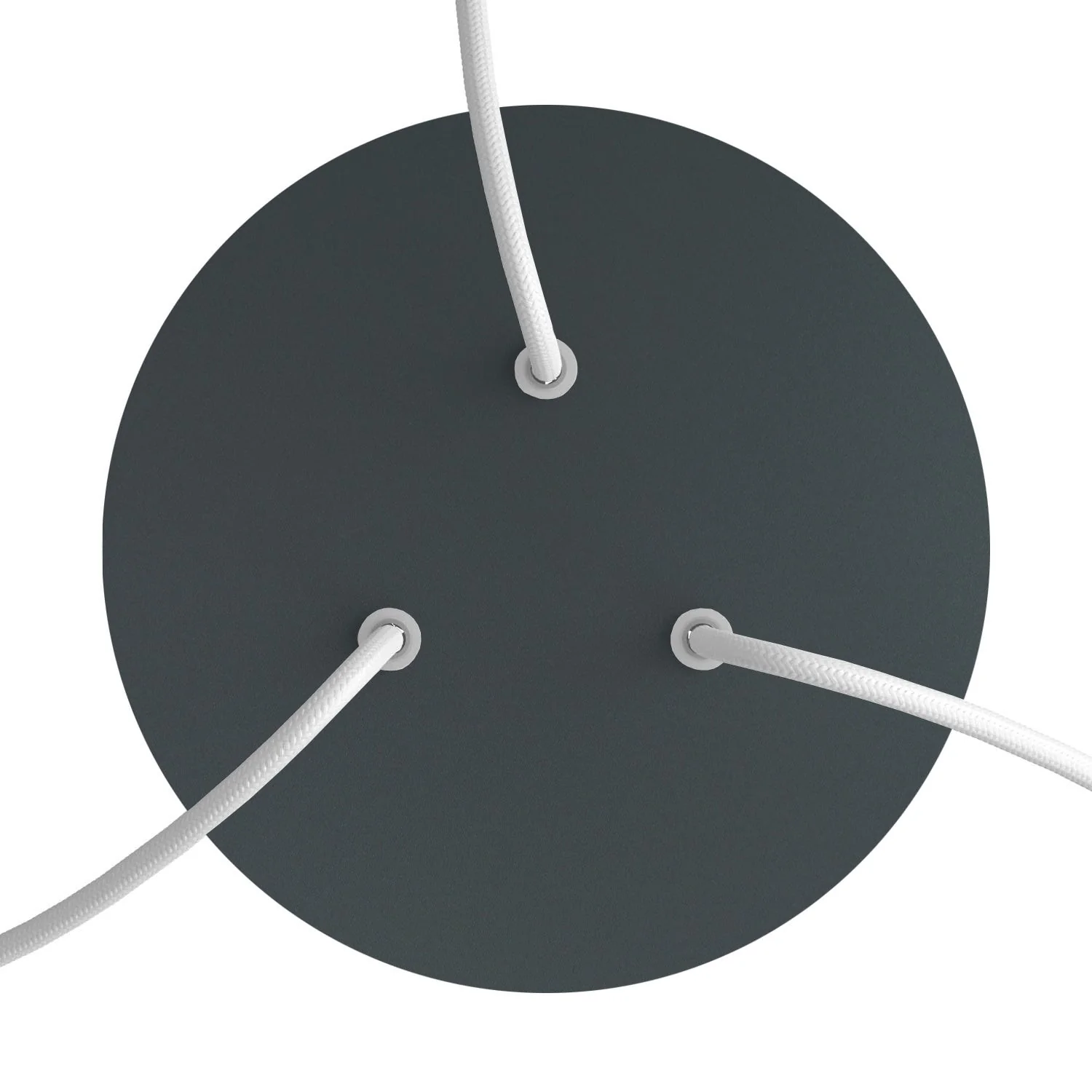 Pavillon Rose-One rond, diamètre 200 mm avec 3 trous et 4 trous latéraux - Anthracite - Image 2