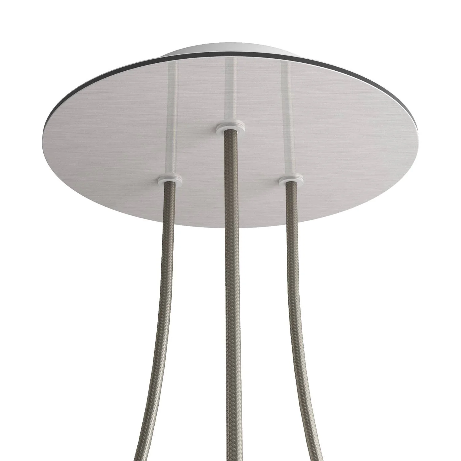 Pavillon Rose-One rond, diamètre 200 mm avec 3 trous et 4 trous latéraux - Dibond Acier satiné
