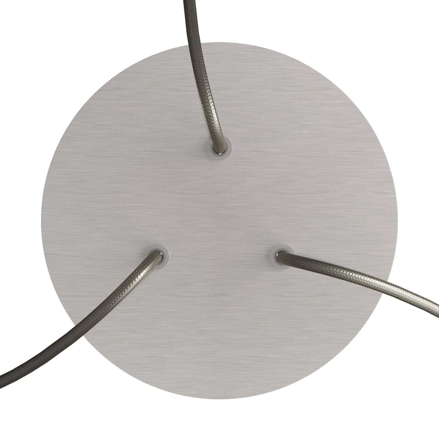Pavillon Rose-One rond, diamètre 200 mm avec 3 trous et 4 trous latéraux - Dibond Acier satiné - Image 2