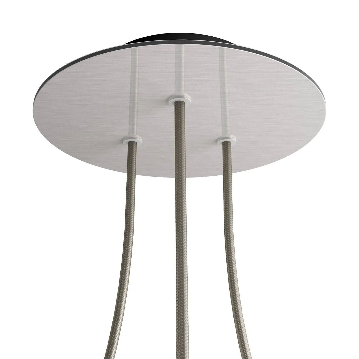 Pavillon Rose-One rond, diamètre 200 mm avec 3 trous et 4 trous latéraux - Dibond Acier satiné - Image 8