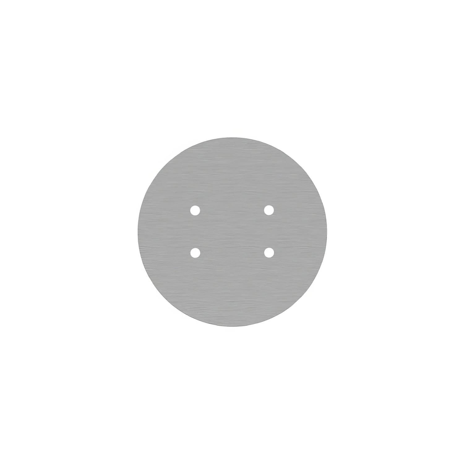 Pavillon Rose-One rond, diamètre 200 mm avec 4 trous et 4 trous latéraux - Dibond Acier satiné - Image 3