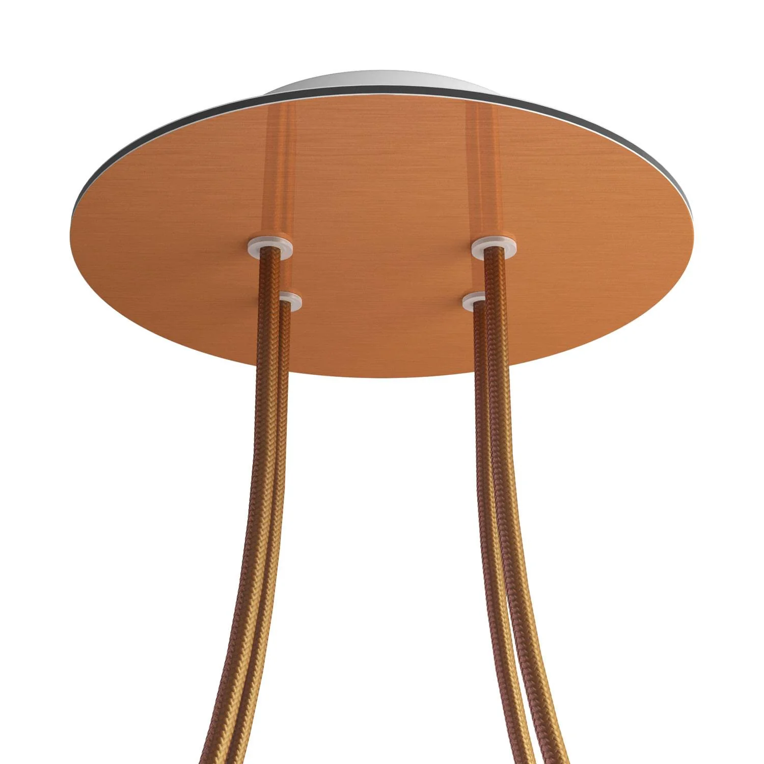 Pavillon Rose-One rond, diamètre 200 mm avec 4 trous et 4 trous latéraux - Dibond cuivre satiné