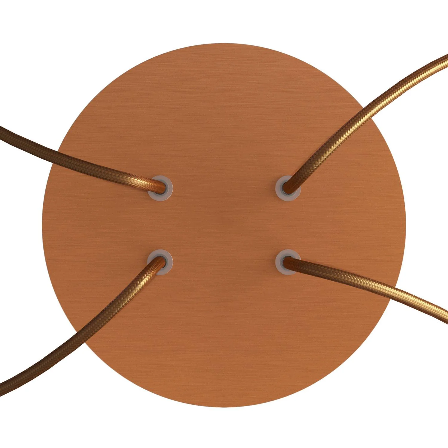 Pavillon Rose-One rond, diamètre 200 mm avec 4 trous et 4 trous latéraux - Dibond cuivre satiné - Image 2
