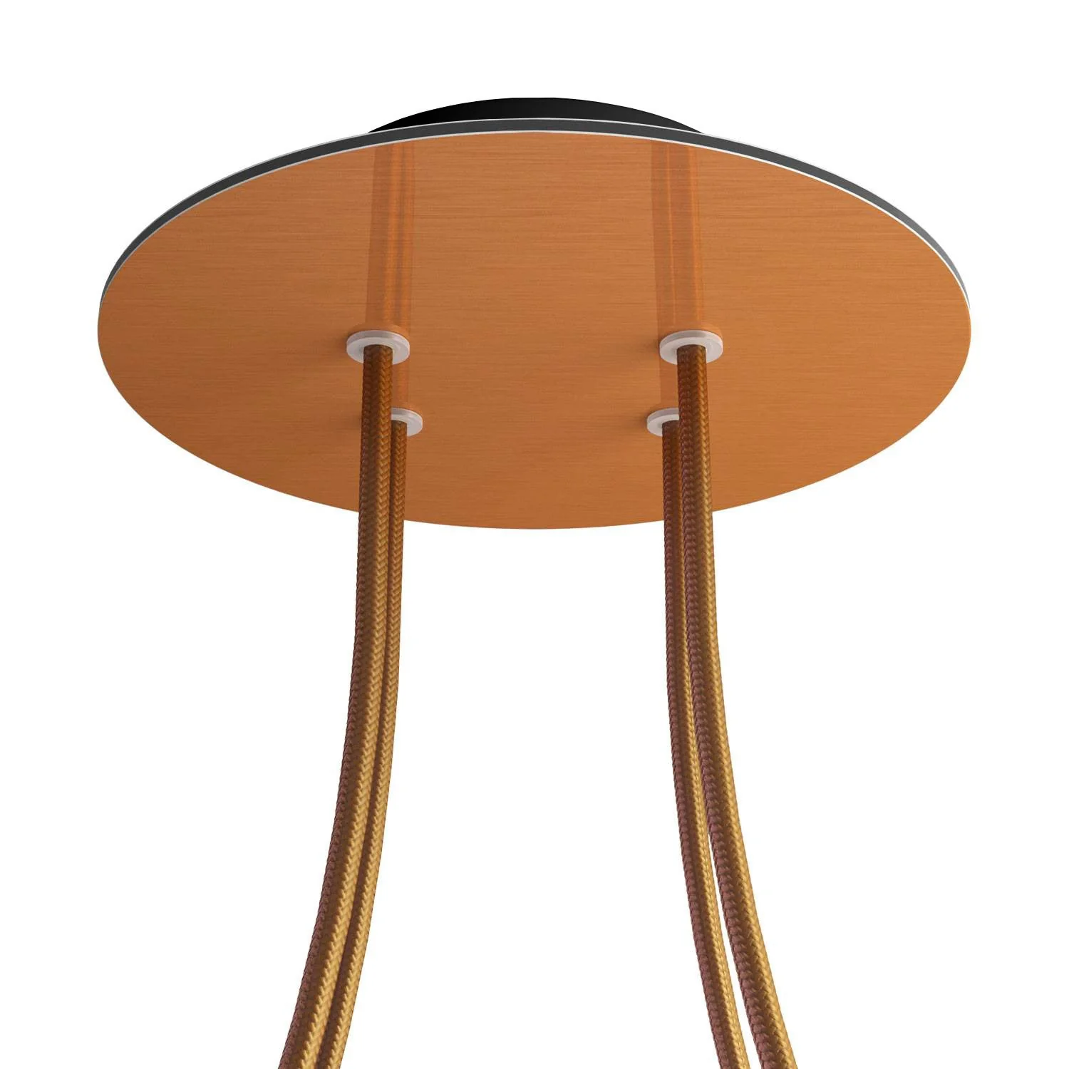 Pavillon Rose-One rond, diamètre 200 mm avec 4 trous et 4 trous latéraux - Dibond cuivre satiné - Image 8