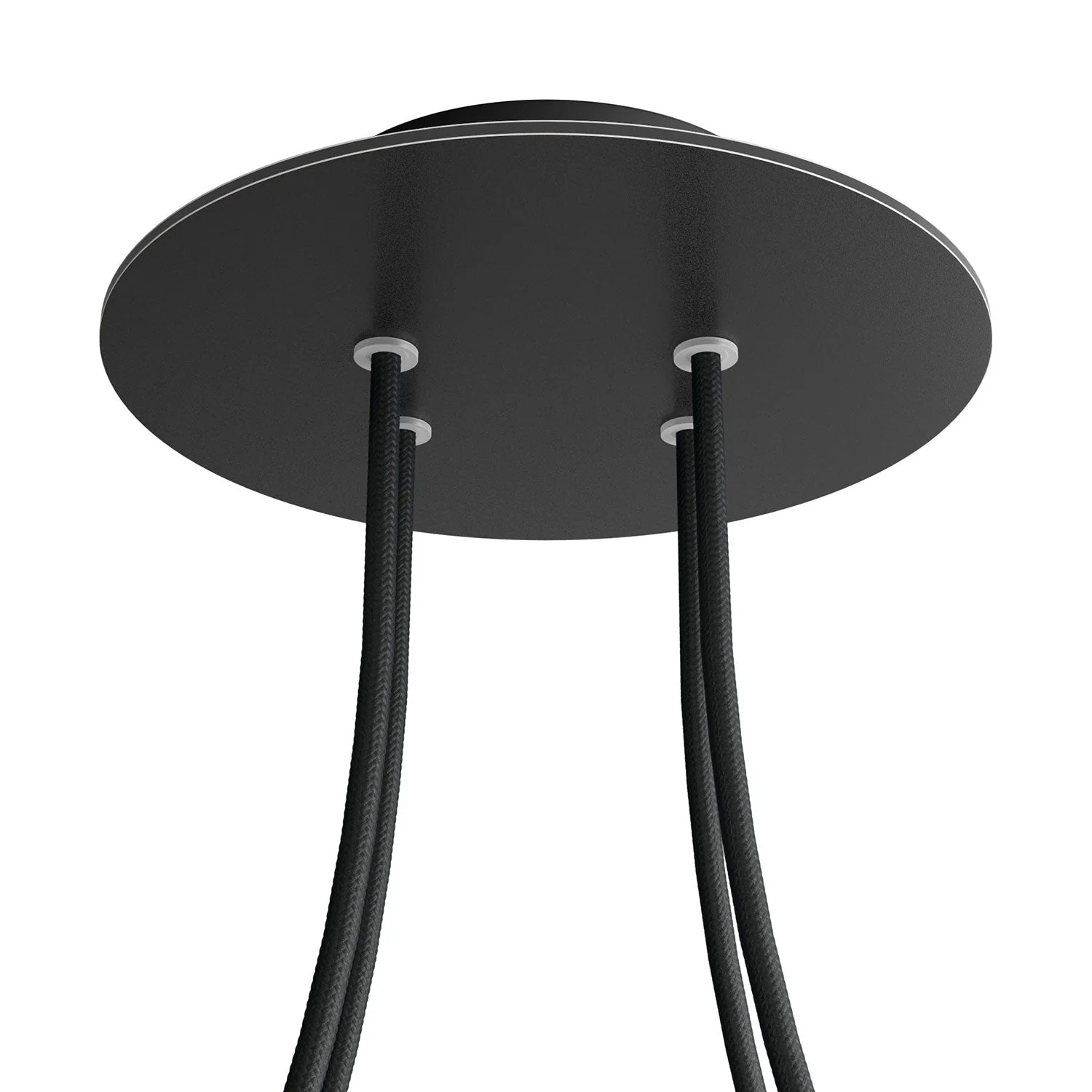 Pavillon Rose-One rond, diamètre 200 mm avec 4 trous et 4 trous latéraux - Noir mat - Image 8