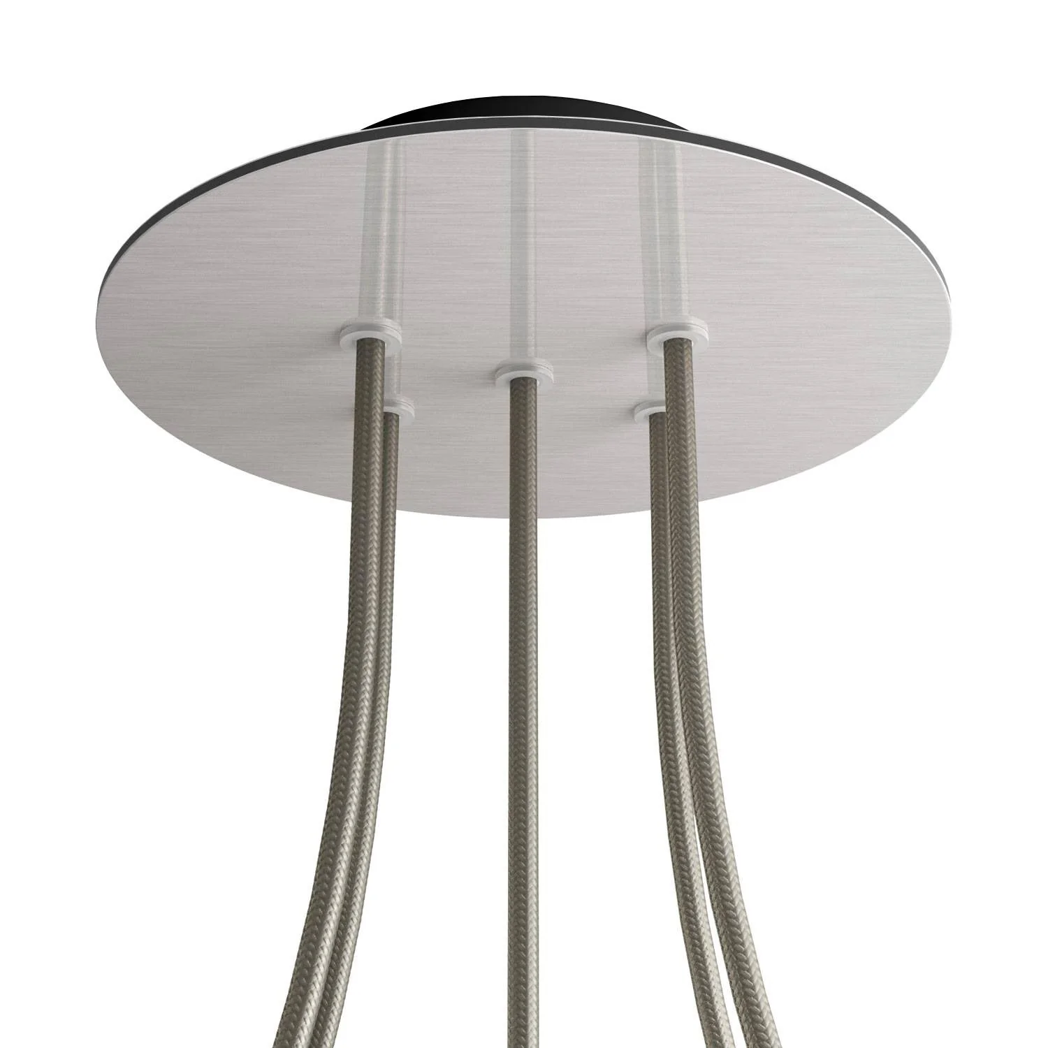 Pavillon Rose-One rond, diamètre 200 mm avec 5 trous et 4 trous latéraux - Dibond Acier satiné - Image 8
