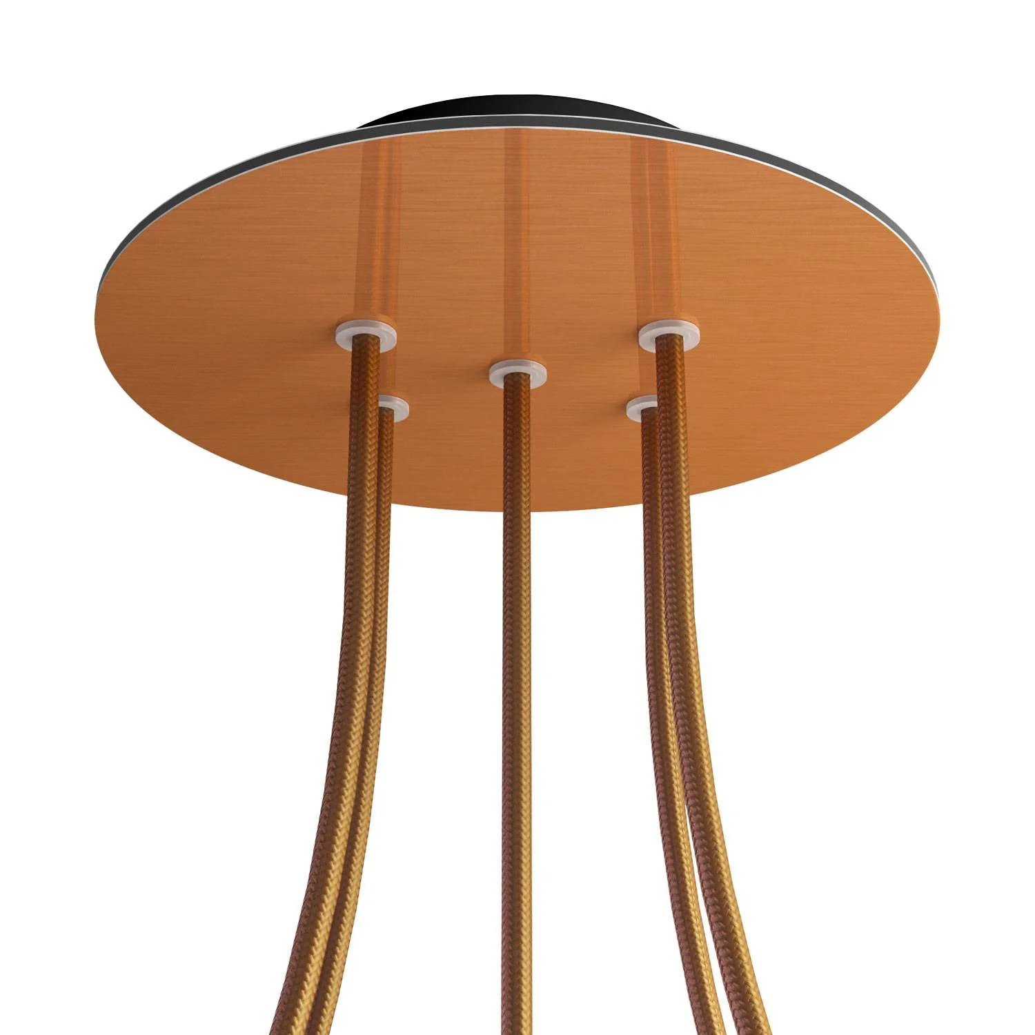 Pavillon Rose-One rond, diamètre 200 mm avec 5 trous et 4 trous latéraux - Dibond cuivre satiné - Image 8