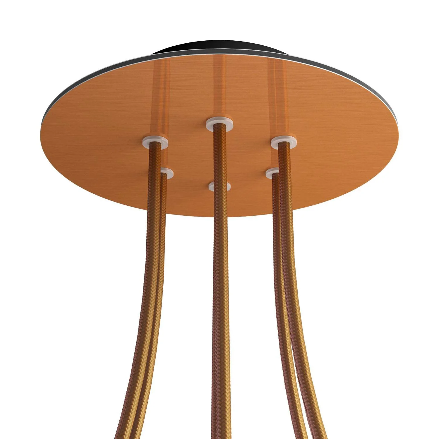 Pavillon Rose-One rond, diamètre 200 mm avec 6 trous et 4 trous latéraux - Dibond Cuivre satiné - Image 8