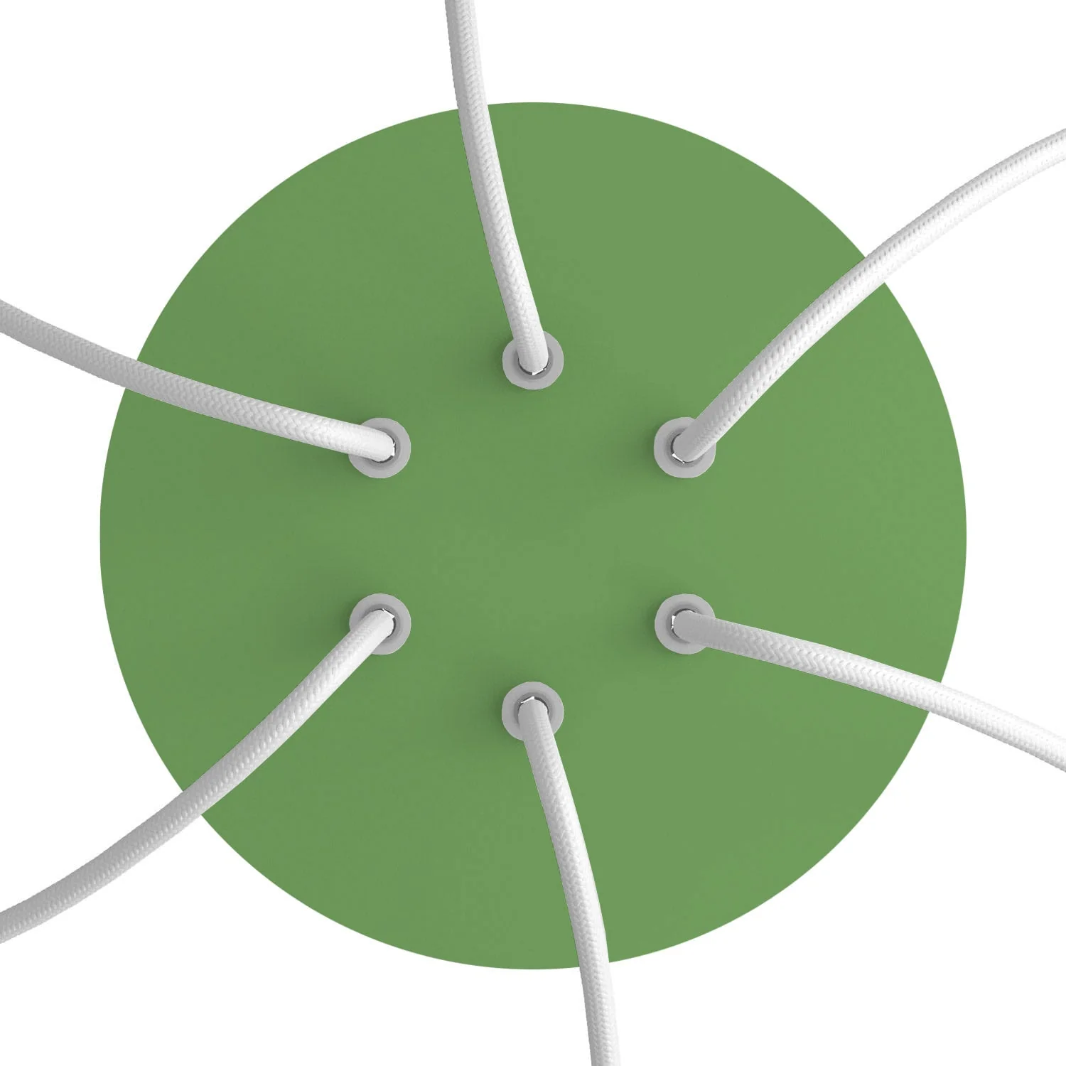 Pavillon Rose-One rond, diamètre 200 mm avec 6 trous et 4 trous latéraux - Vert prairie - Image 2