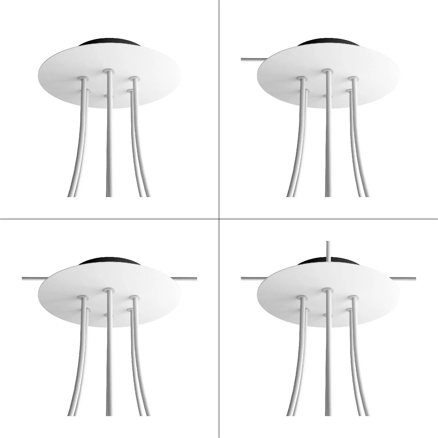 Pavillon Rose-One rond, diamètre 200 mm avec 6 trous et 4 trous latéraux - Vert prairie - Image 9