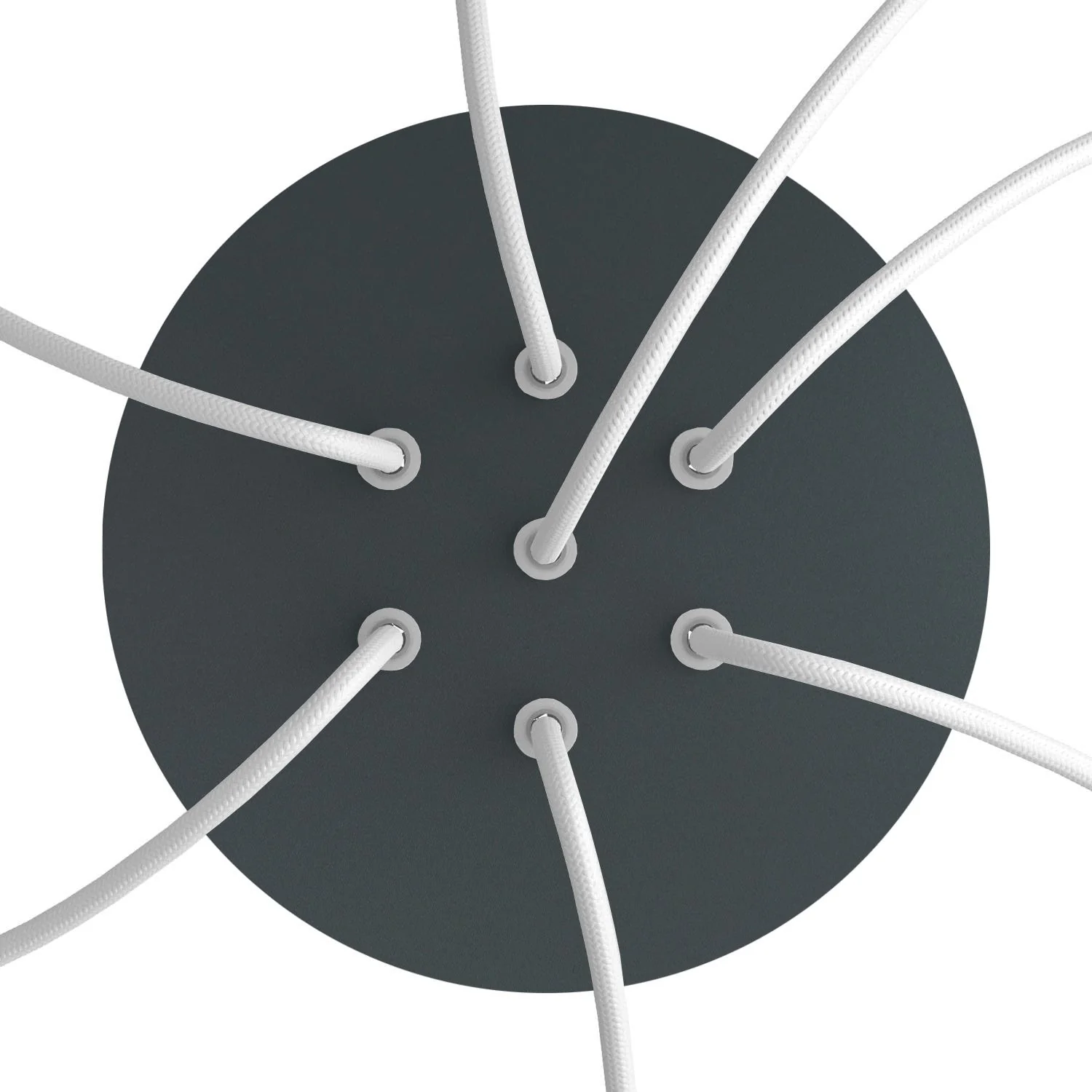 Pavillon Rose-One rond, diamètre 200 mm avec 7 trous et 4 trous latéraux - Anthracite - Image 2