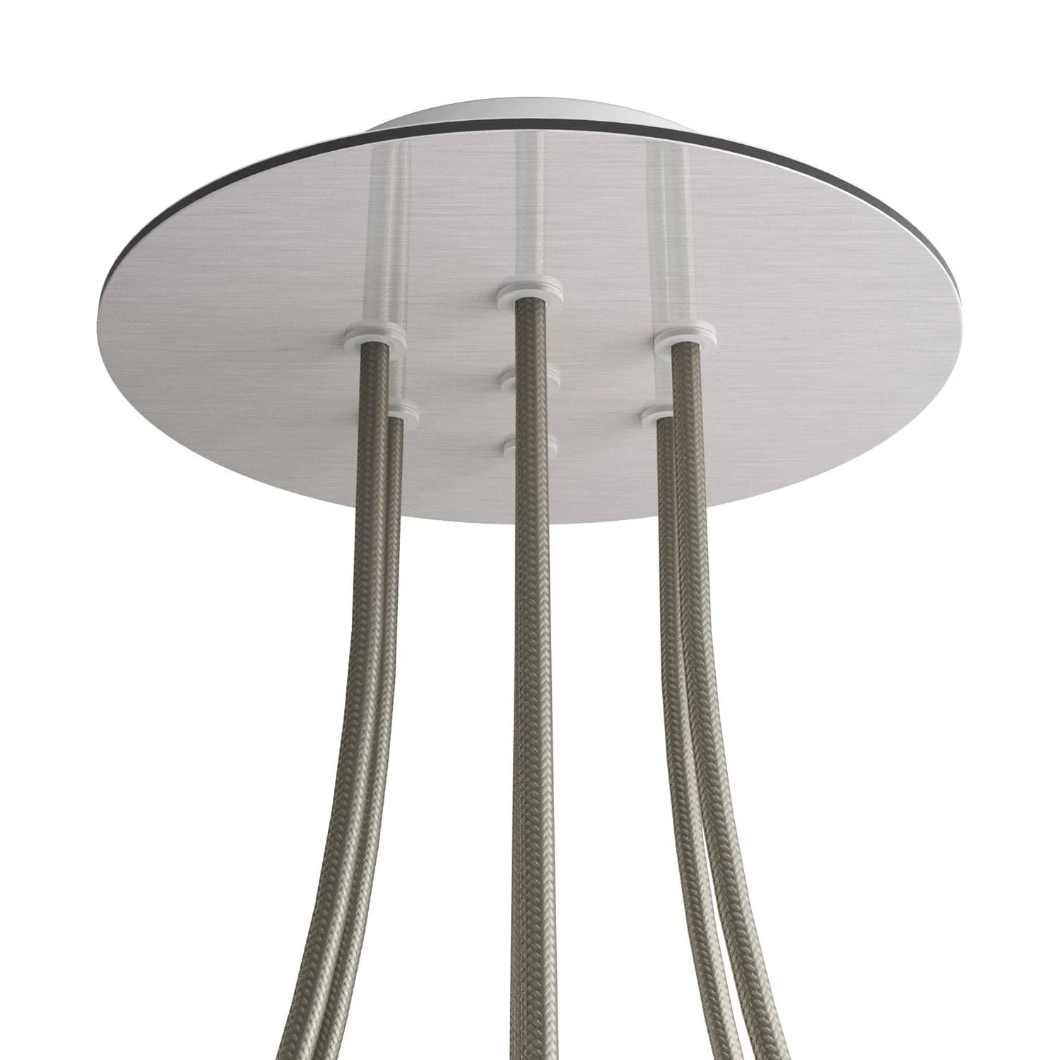 Pavillon Rose-One rond, diamètre 200 mm avec 7 trous et 4 trous latéraux - Dibond Acier satiné