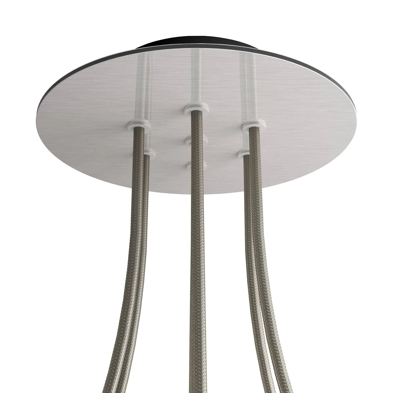 Pavillon Rose-One rond, diamètre 200 mm avec 7 trous et 4 trous latéraux - Dibond Acier satiné - Image 8