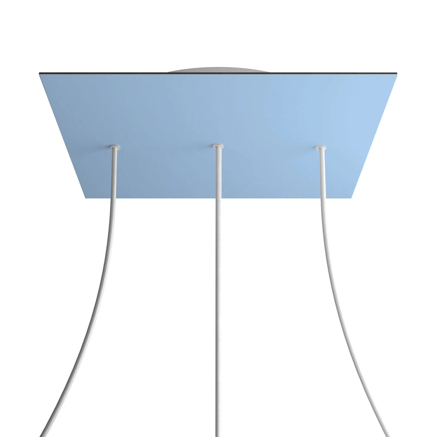 Pavillon XXL Rose-One carré, 400 mm avec 3 trous alignés et 4 trous latéraux - Bleu bleuet
