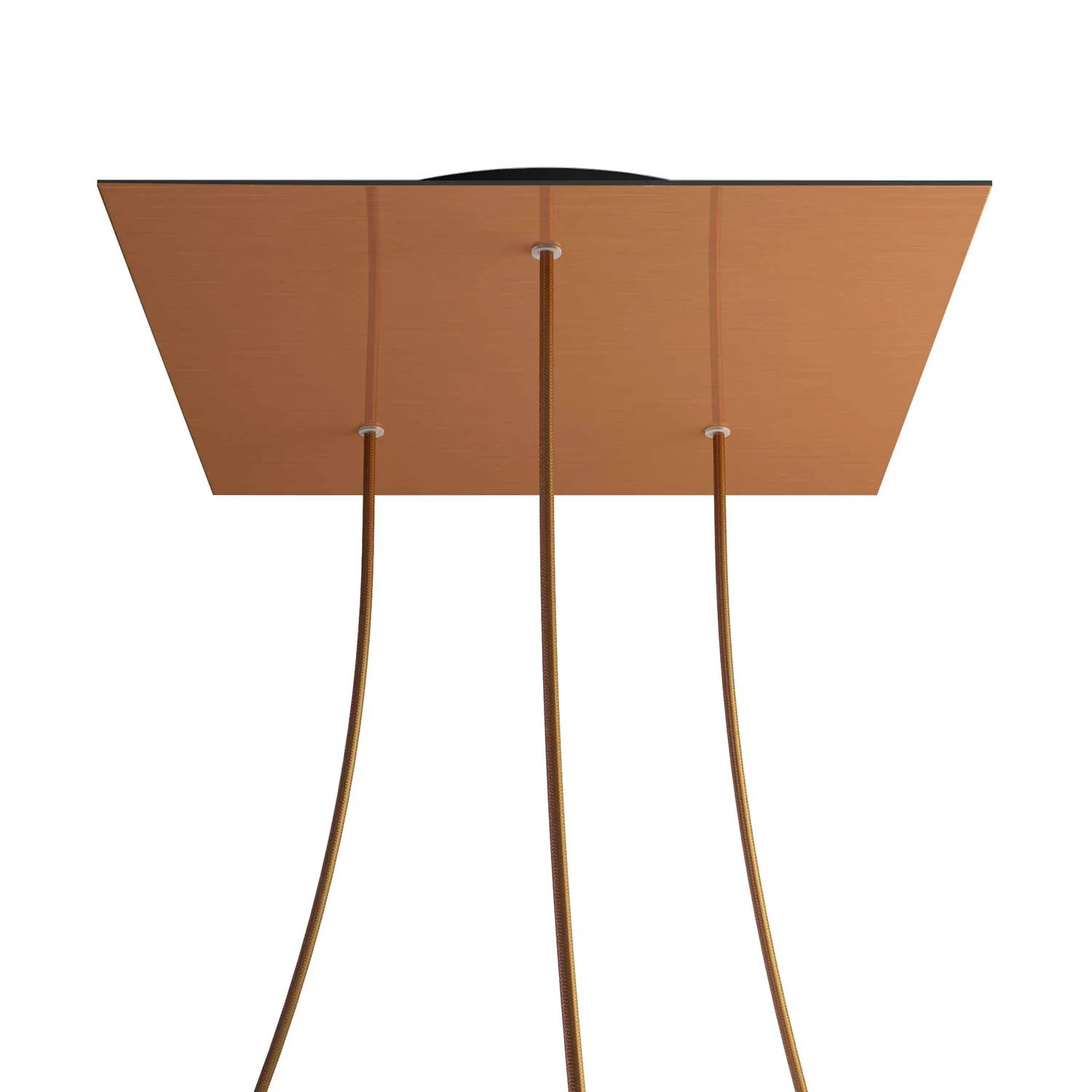 Pavillon XXL Rose-One carré, 400 mm avec 3 trous et 4 trous latéraux - Dibond cuivre satiné - Image 8
