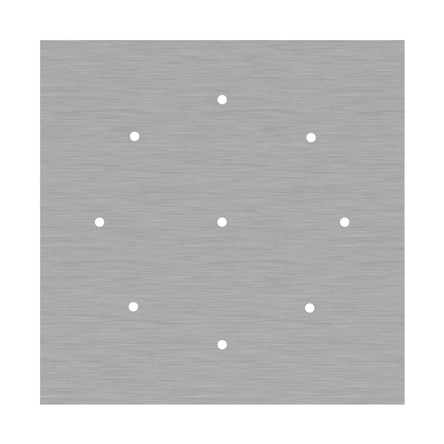 Pavillon XXL Rose-One carré, 400 mm avec 9 trous et 4 trous latéraux - Dibond Acier satiné - Image 3