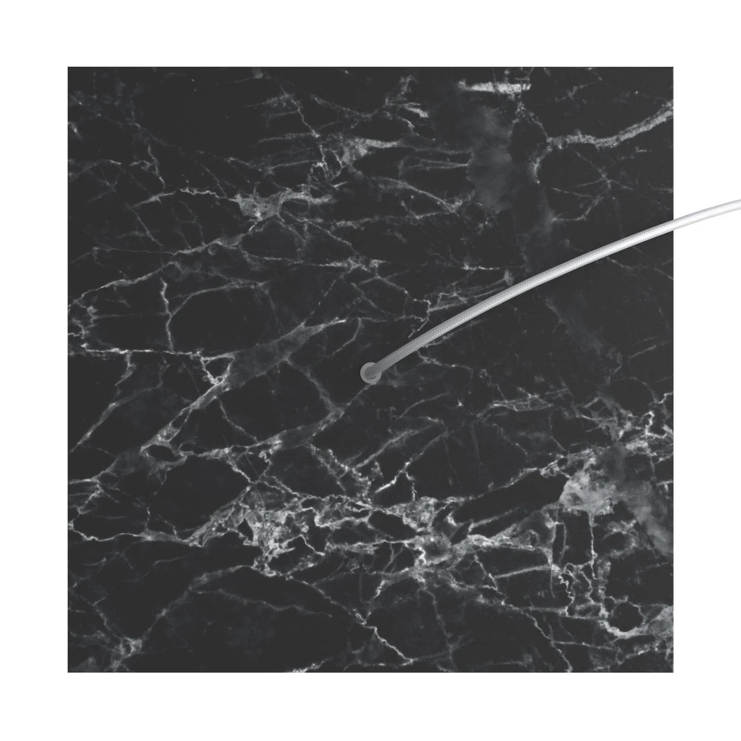 Pavillon XXL Rose-One carré, 400 mm avec 1 trou et 4 trous latéraux - Marbre Marquina - Image 2