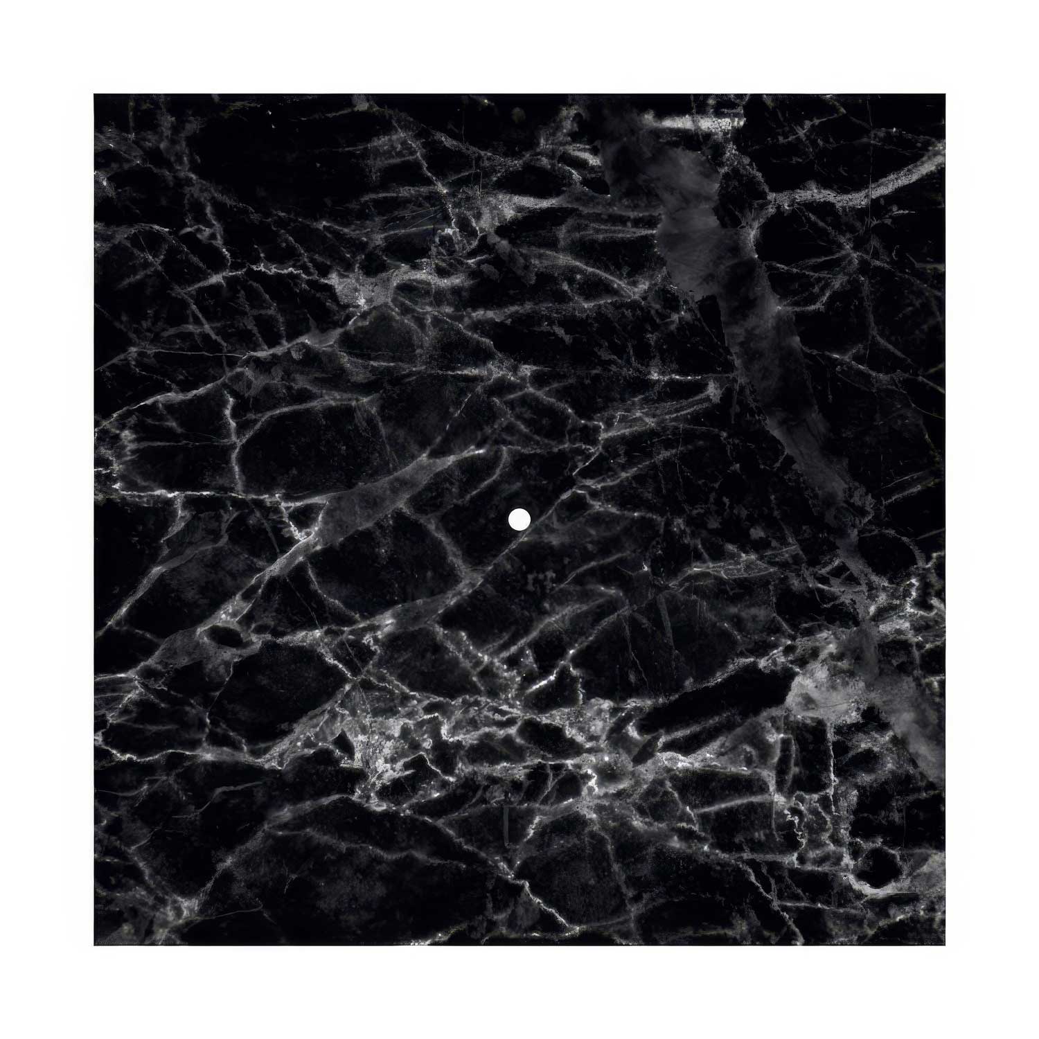 Pavillon XXL Rose-One carré, 400 mm avec 1 trou et 4 trous latéraux - Marbre Marquina - Image 3